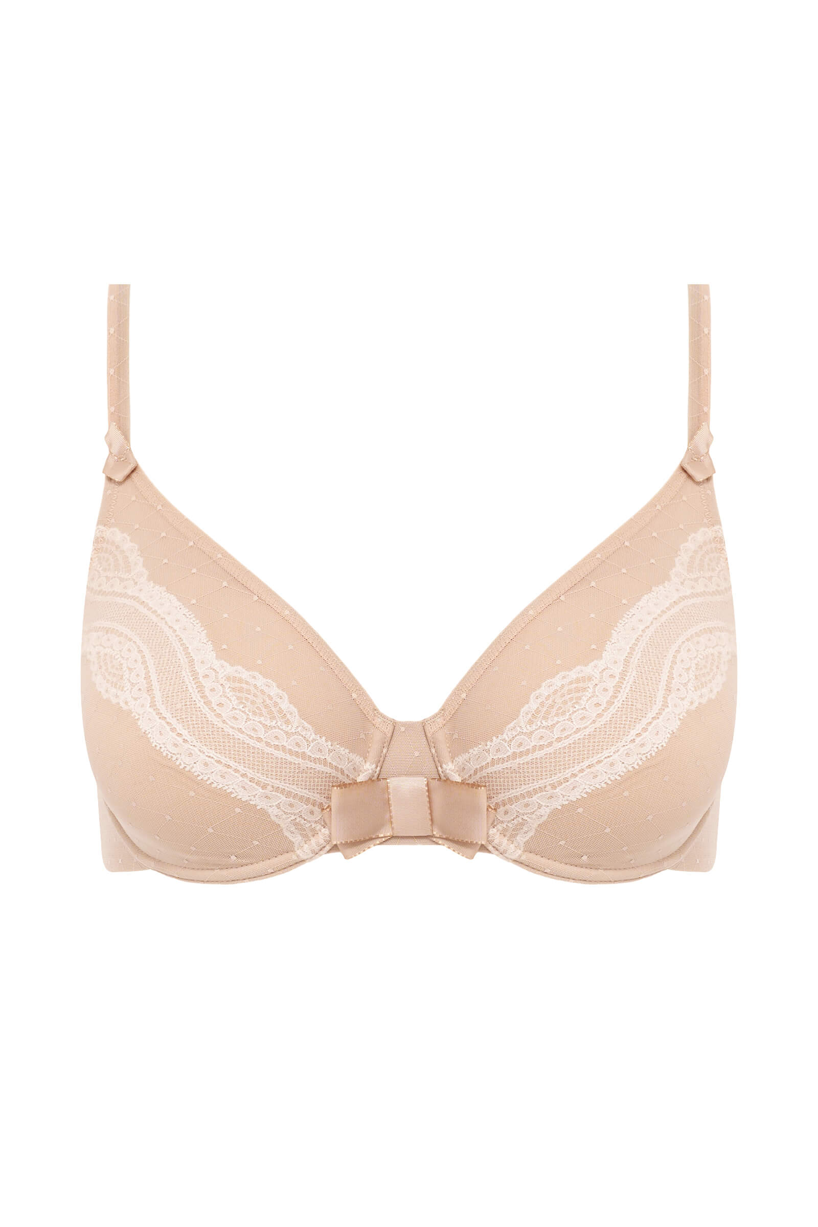 Бюстгальтер деми с атласным бантом Бренд 