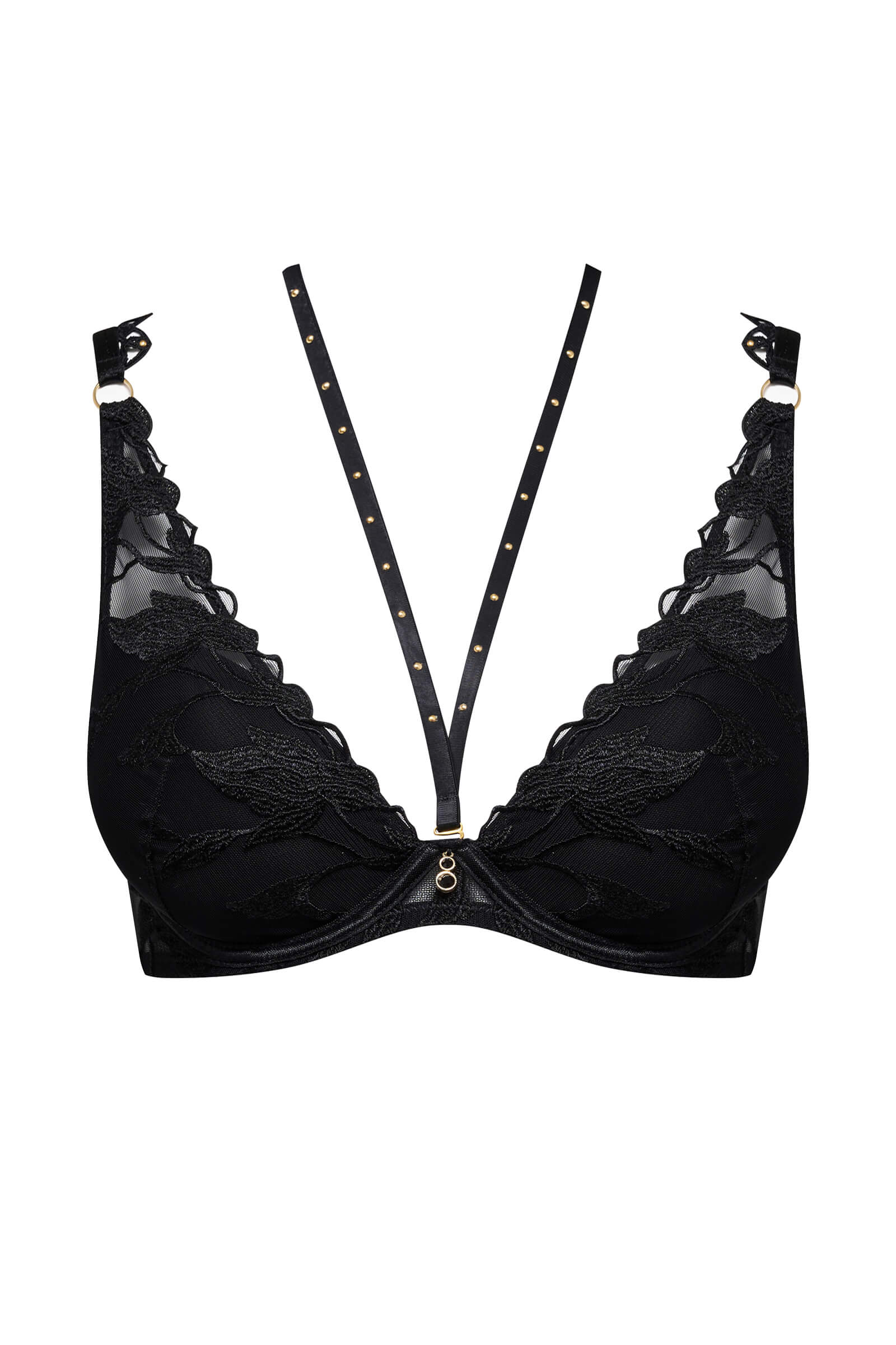 Бюстгальтер на косточках с французской вышивкой и съемными стрепами Бренд 