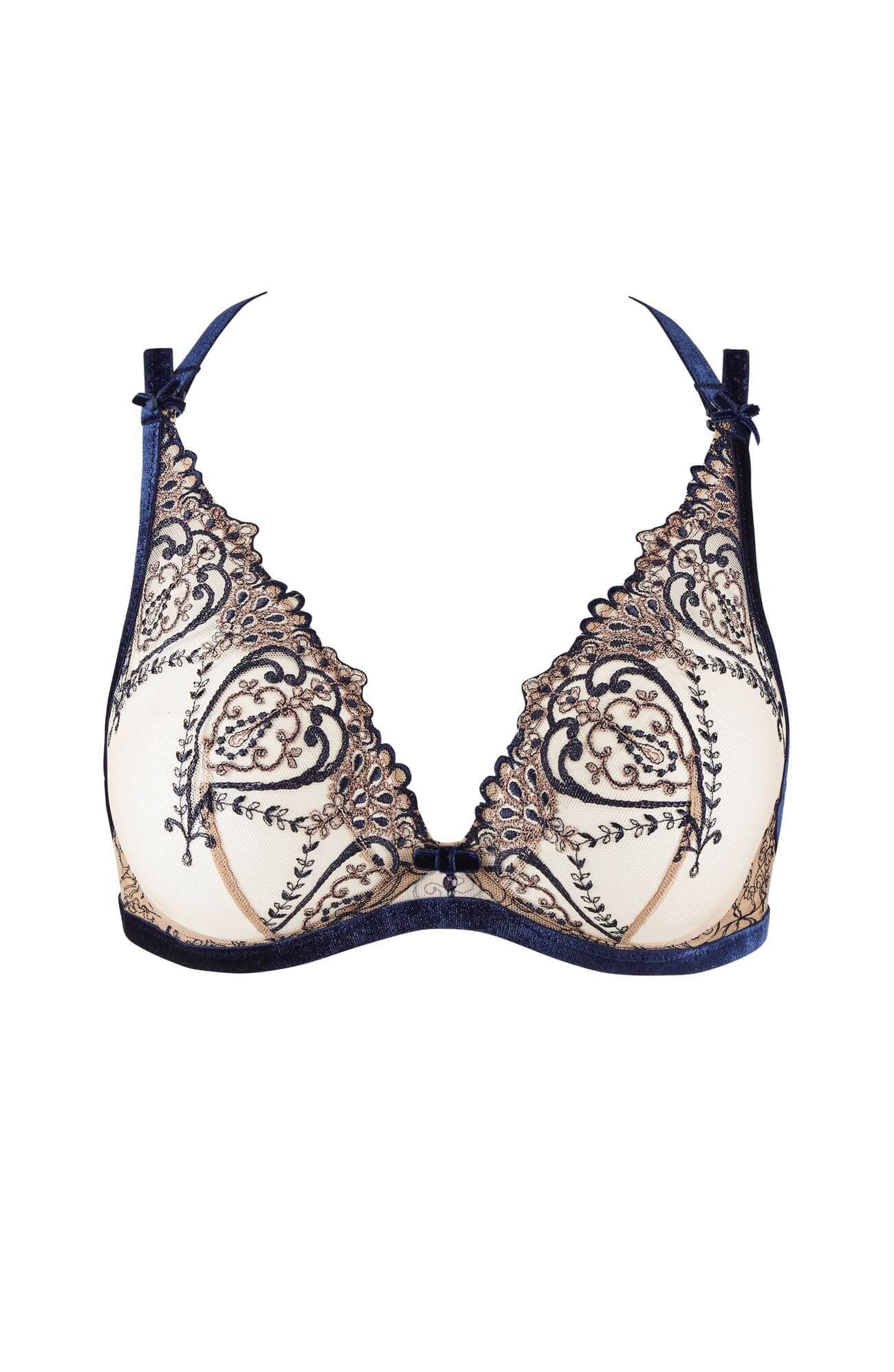 Бюстгальтер с треугольными чашками на косточках Бренд 