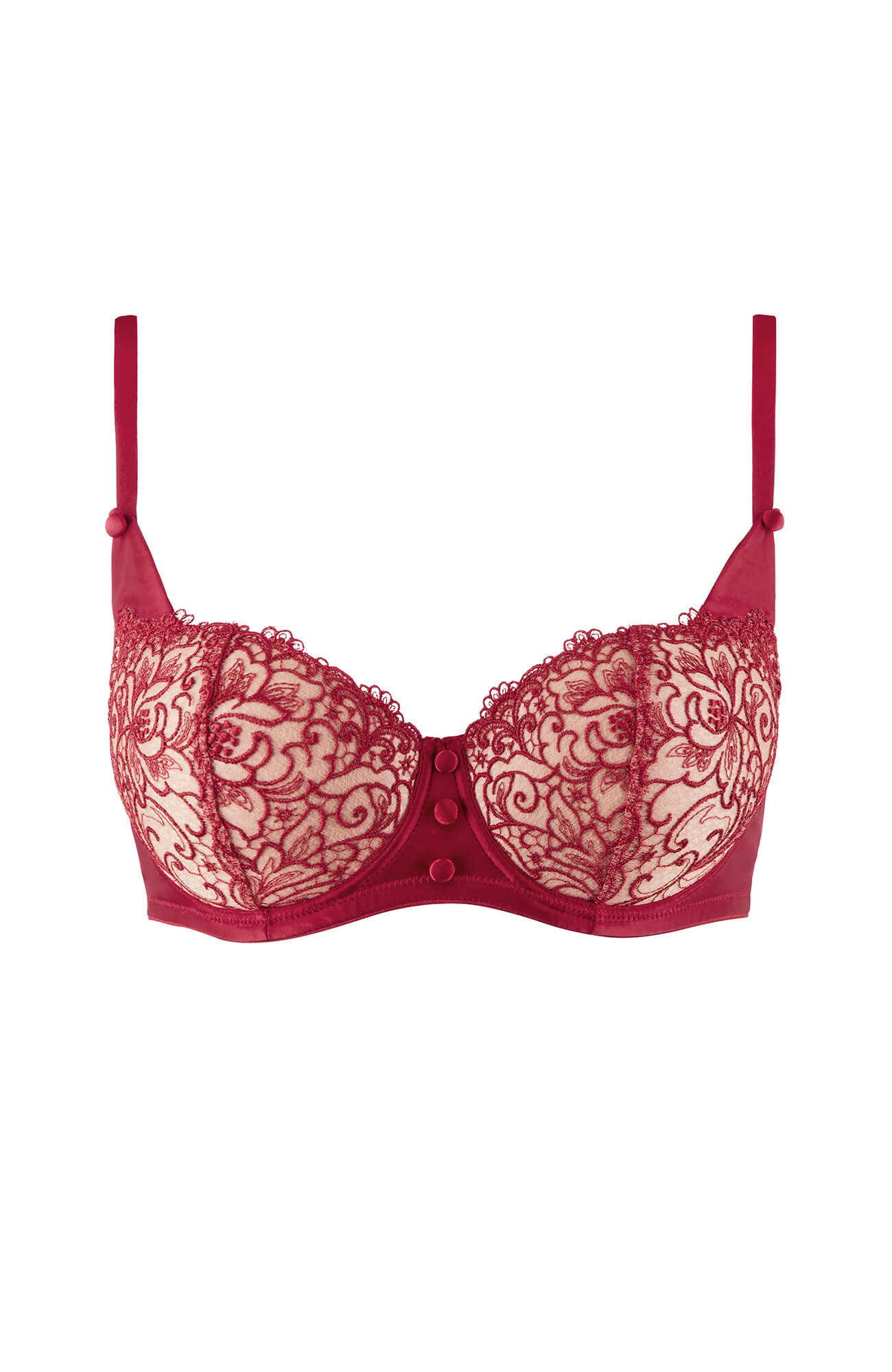 Бюстгальтер балконет с вышивкой Бренд 