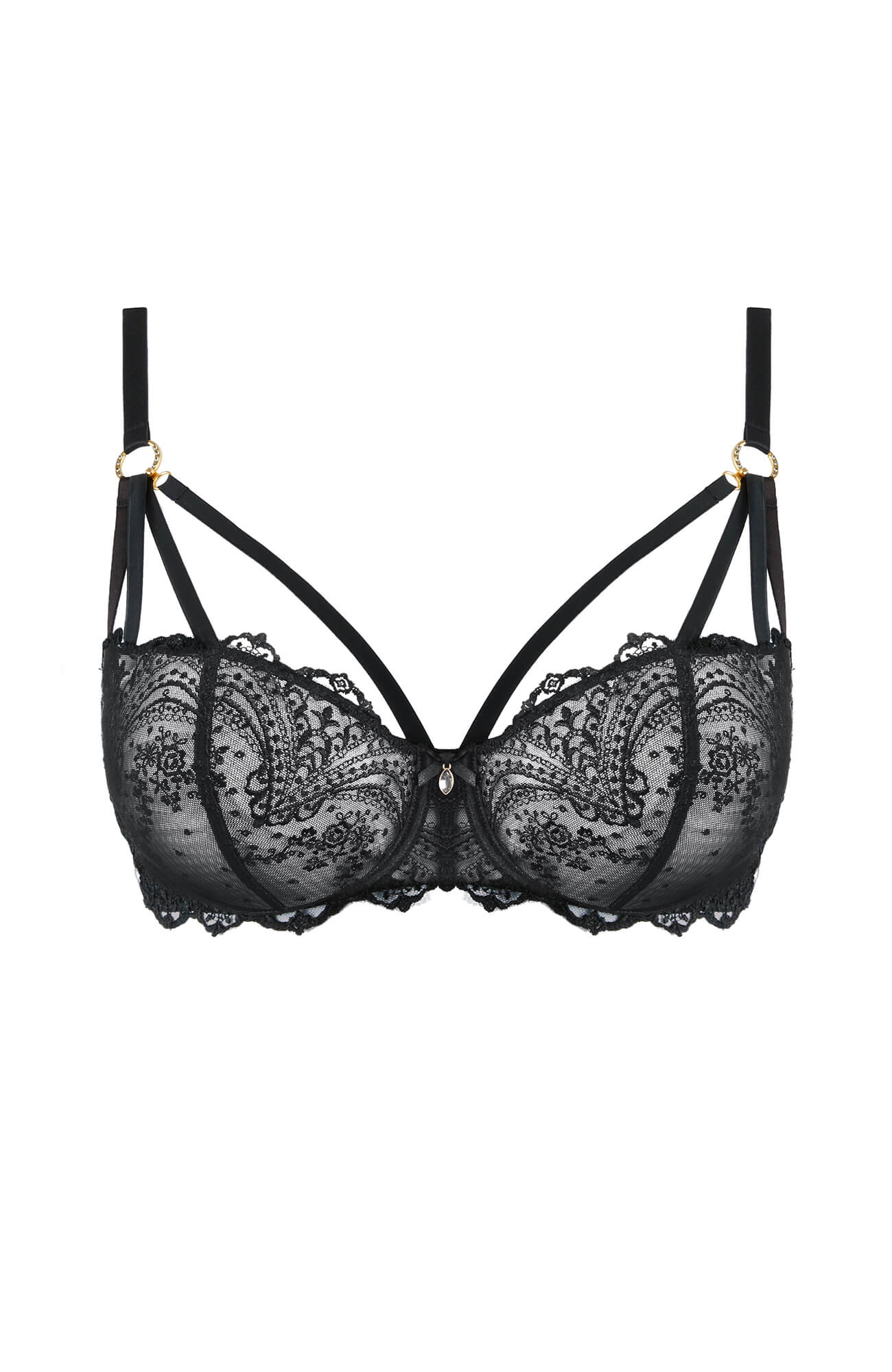 Бюстгальтер деми на косточках с вышивкой Бренд 