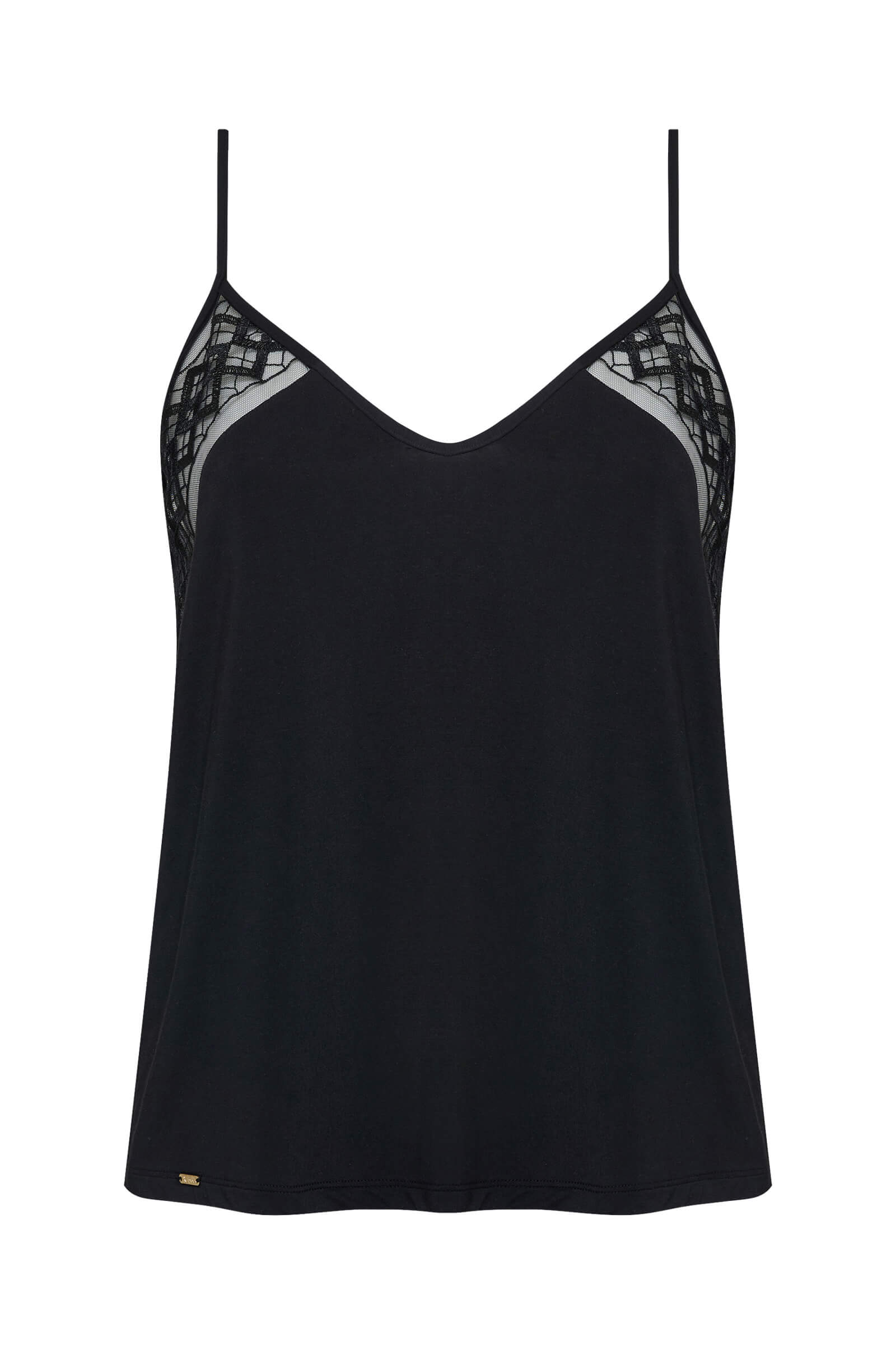 Пижамный топ из мягкого модала с вышивкой Бренд 