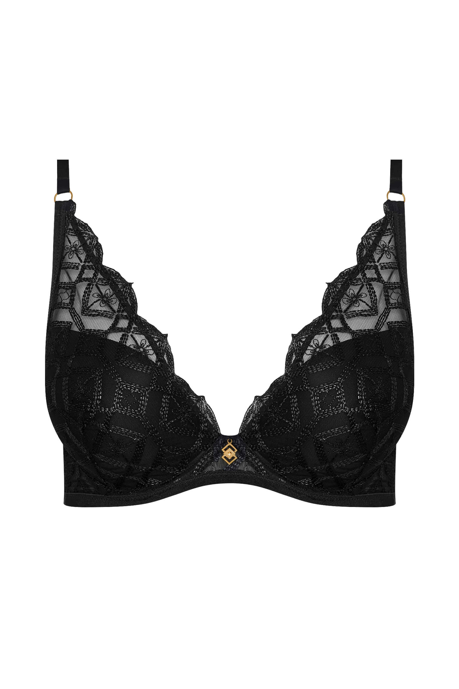 Бюстгальтер с треугольными чашками на косточках Бренд 