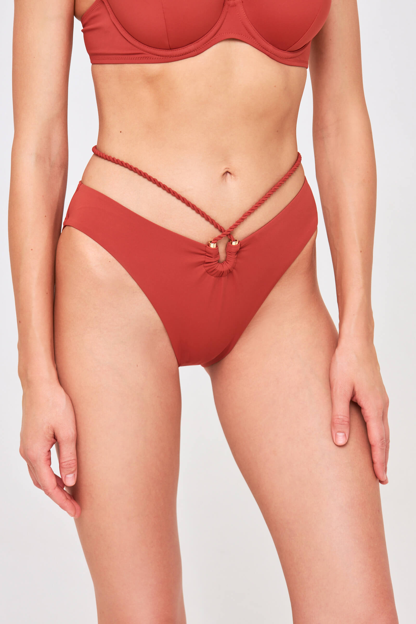 Плавки слипы с декоративным поясом Бренд 