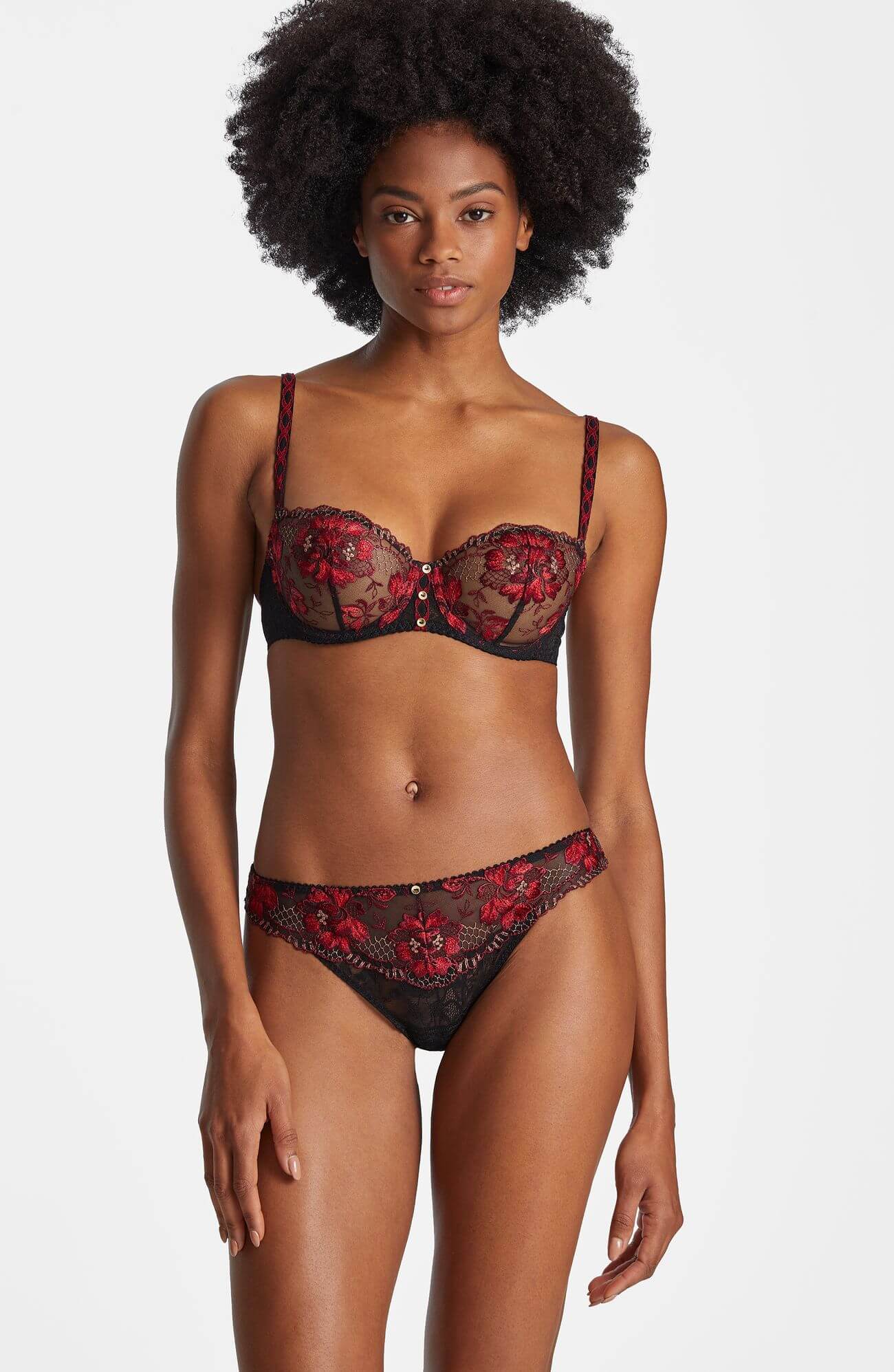 Трусы стринги с цветочной вышивкой Бренд  Изображение 6