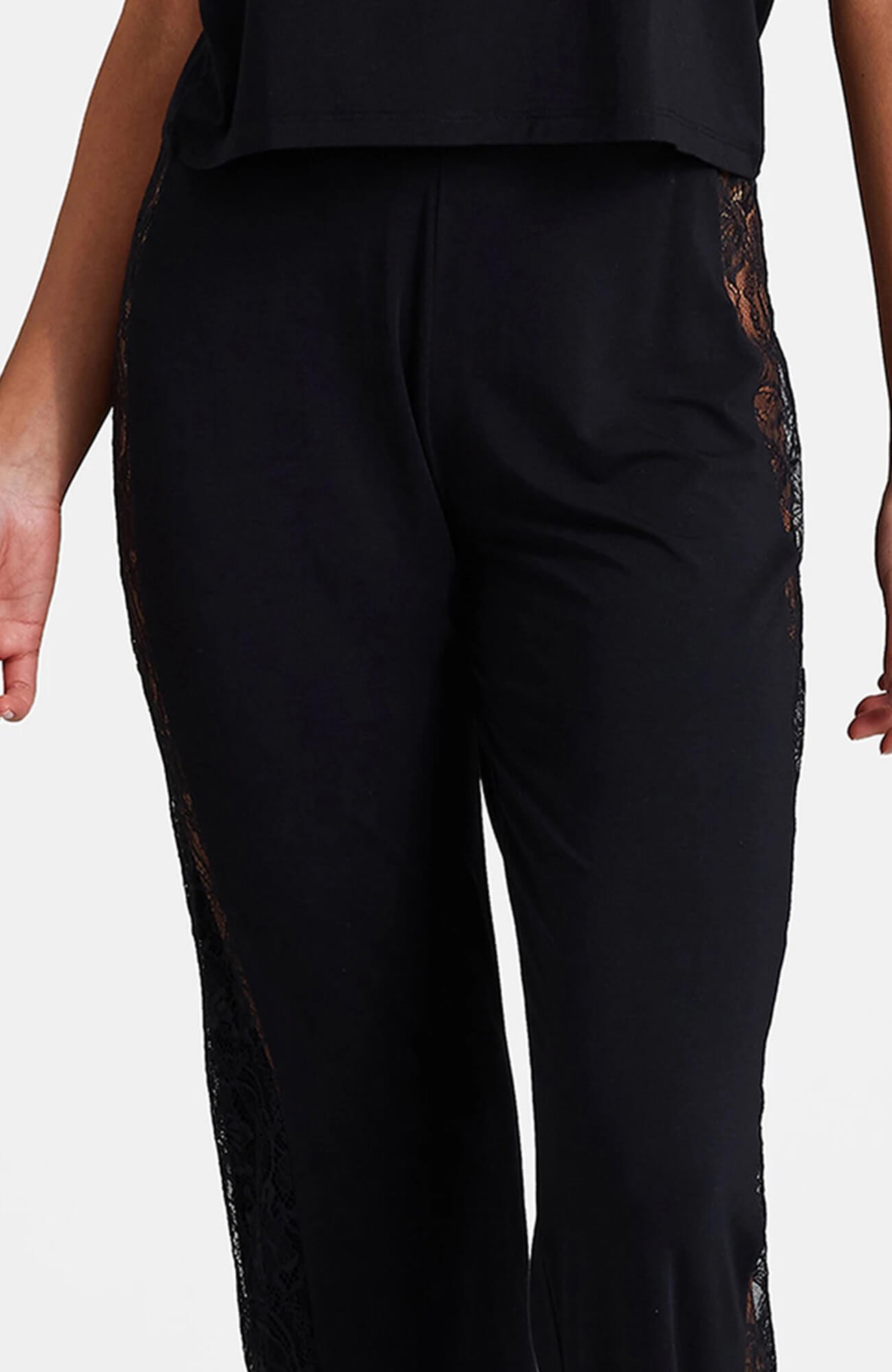 Пижамные брюки с кружевными вставками Бренд 