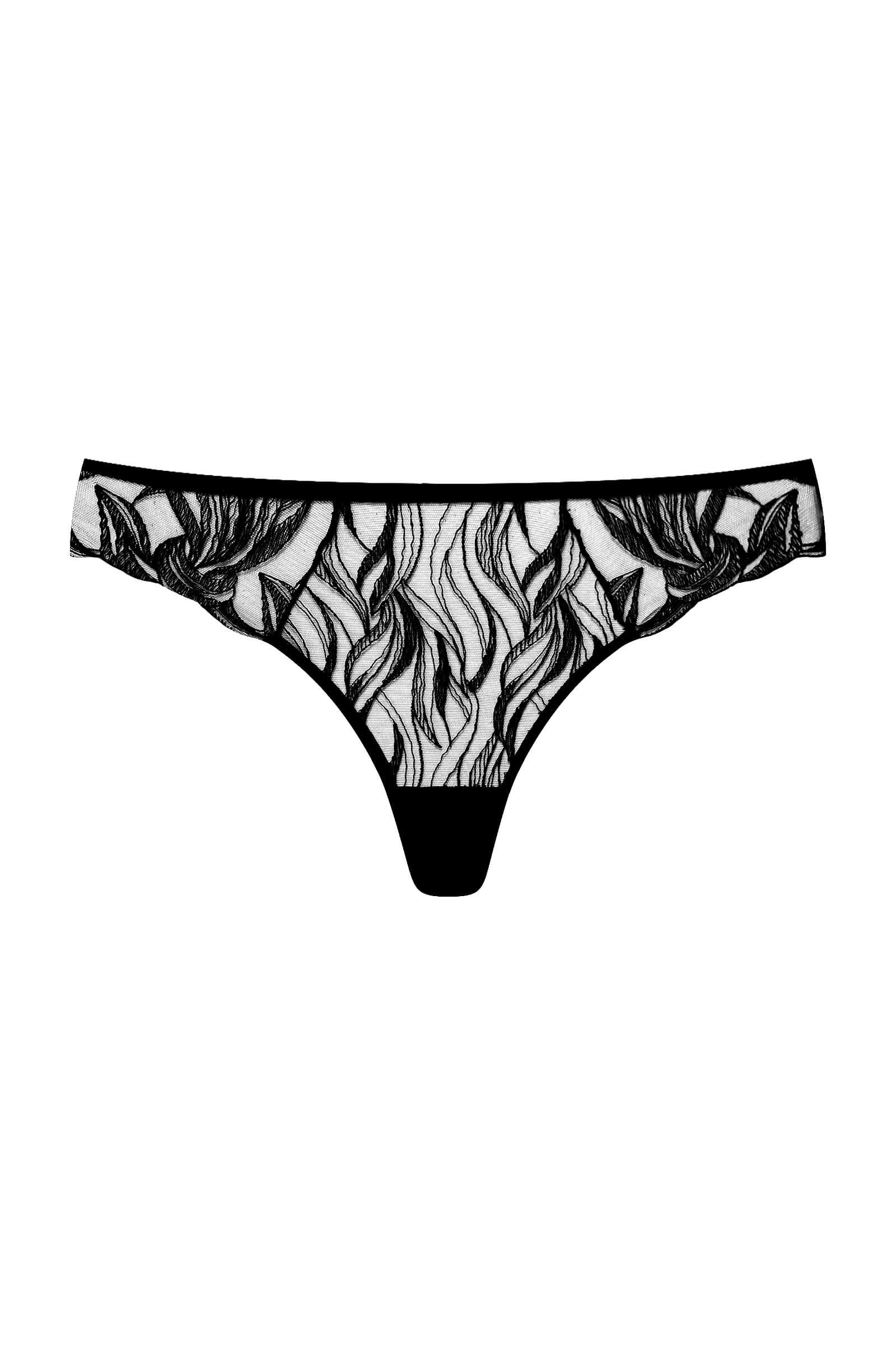 Трусы слипы с цветочной вышивкой Бренд 