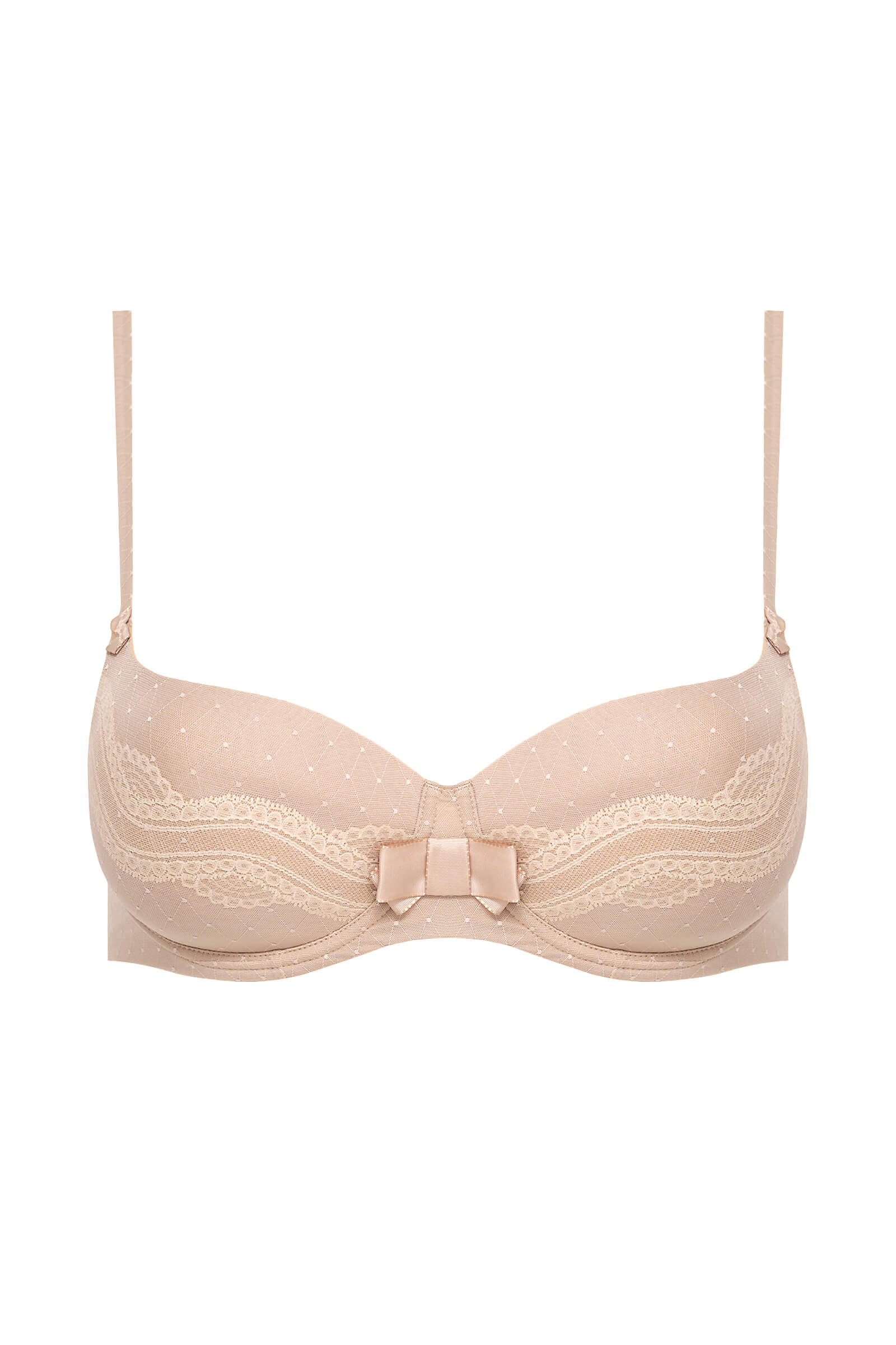 Бюстгальтер деми с атласным бантом Бренд 