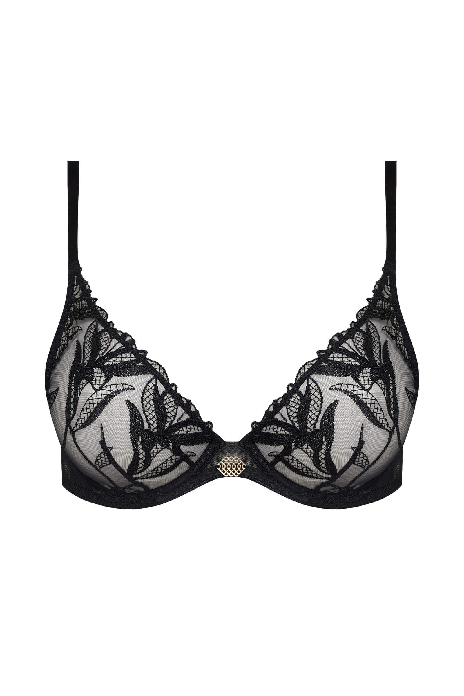 Бюстгальтер на косточках с цветочной вышивкой Бренд 