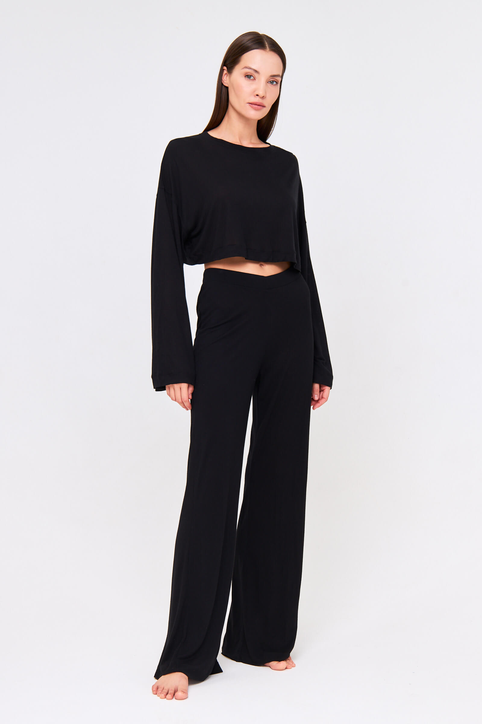 Укороченная блузка с круглым вырезом Бренд  Изображение 4