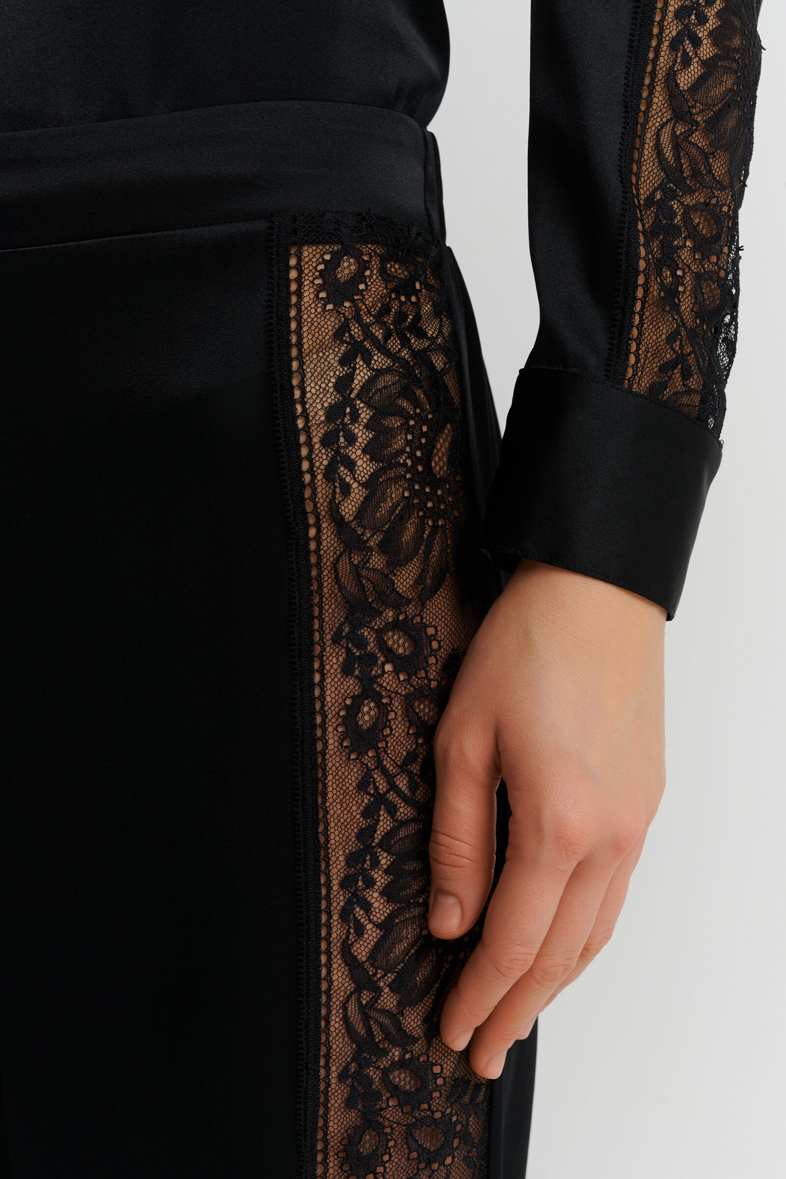 Шелковые пижамные брюки с кружевом Бренд  Изображение 5