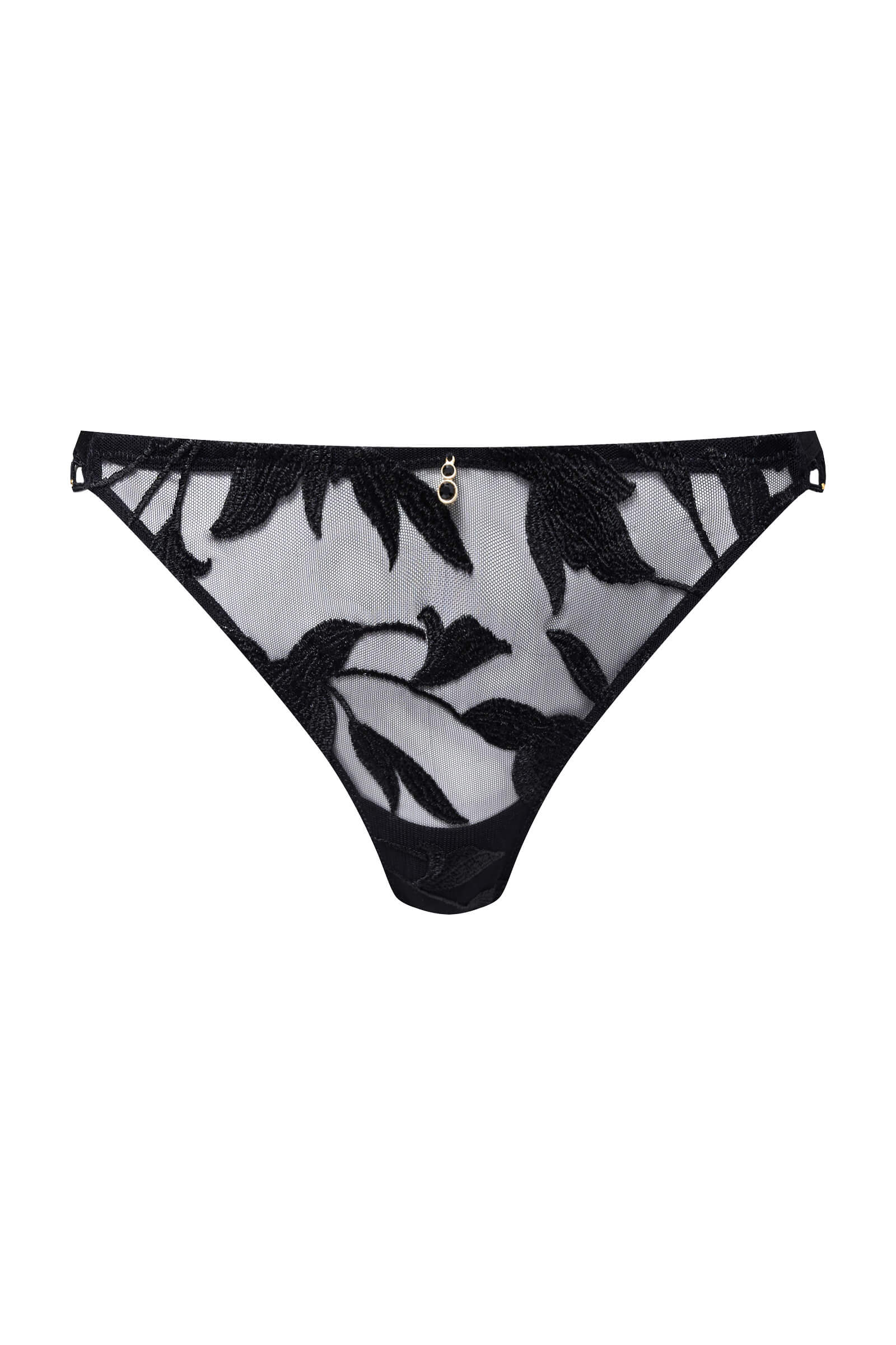 Трусы танга с французской вышивкой и шнуровкой на спинке Бренд 