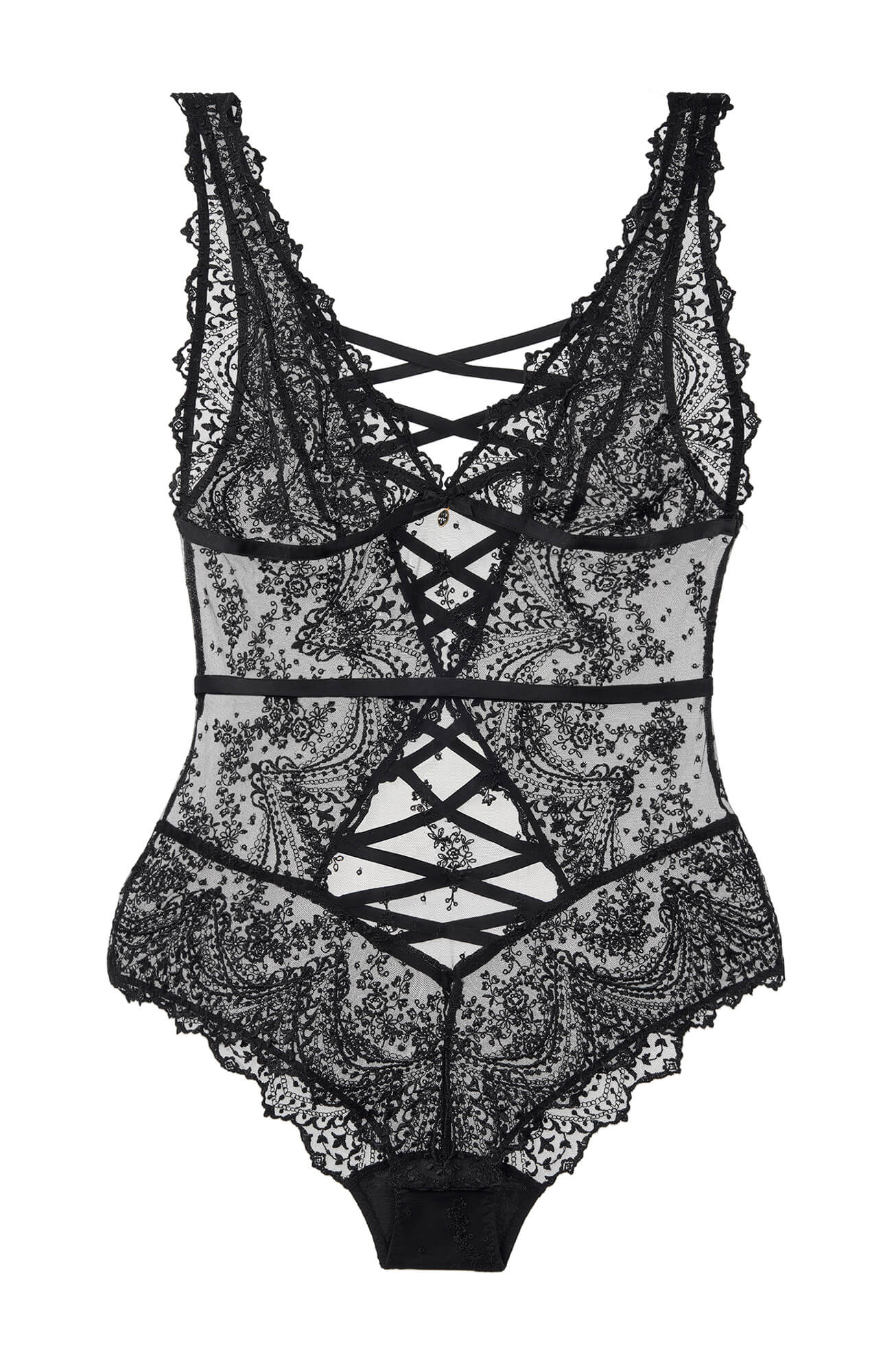 Боди с имитацией шнуровки на спине Бренд 