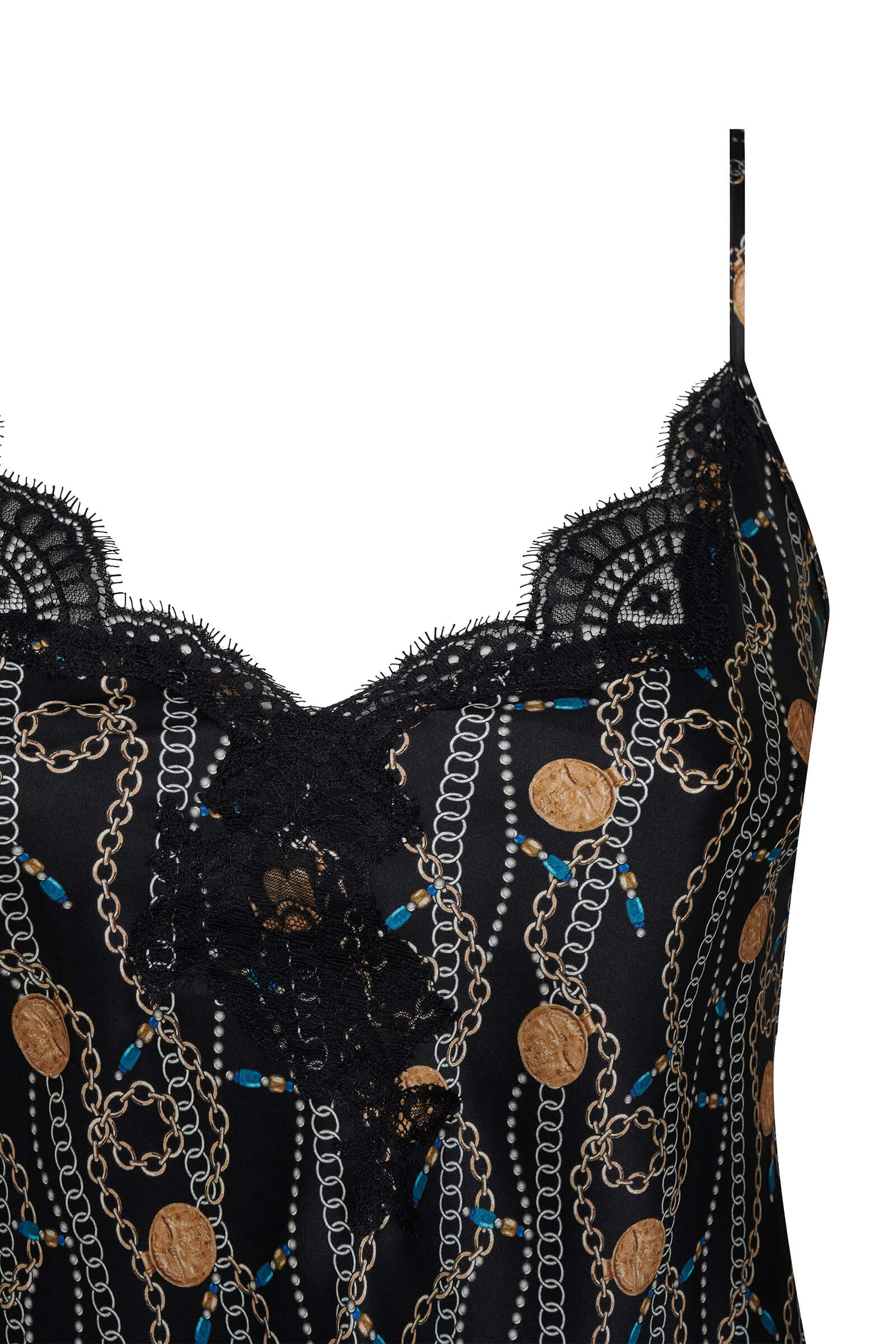 Пижамный шелковый топ на тонких бретелях Бренд 