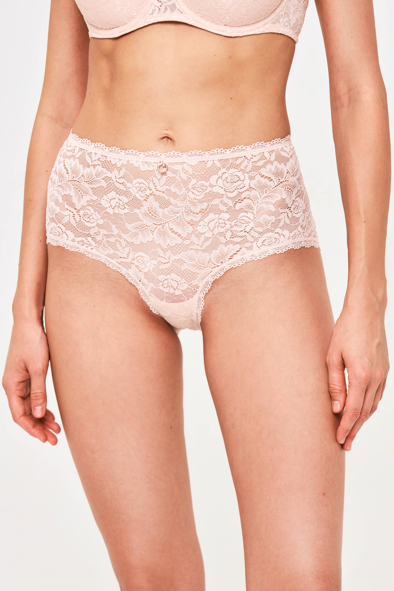 Кружевные трусы слипы с высокой посадкой Бренд 