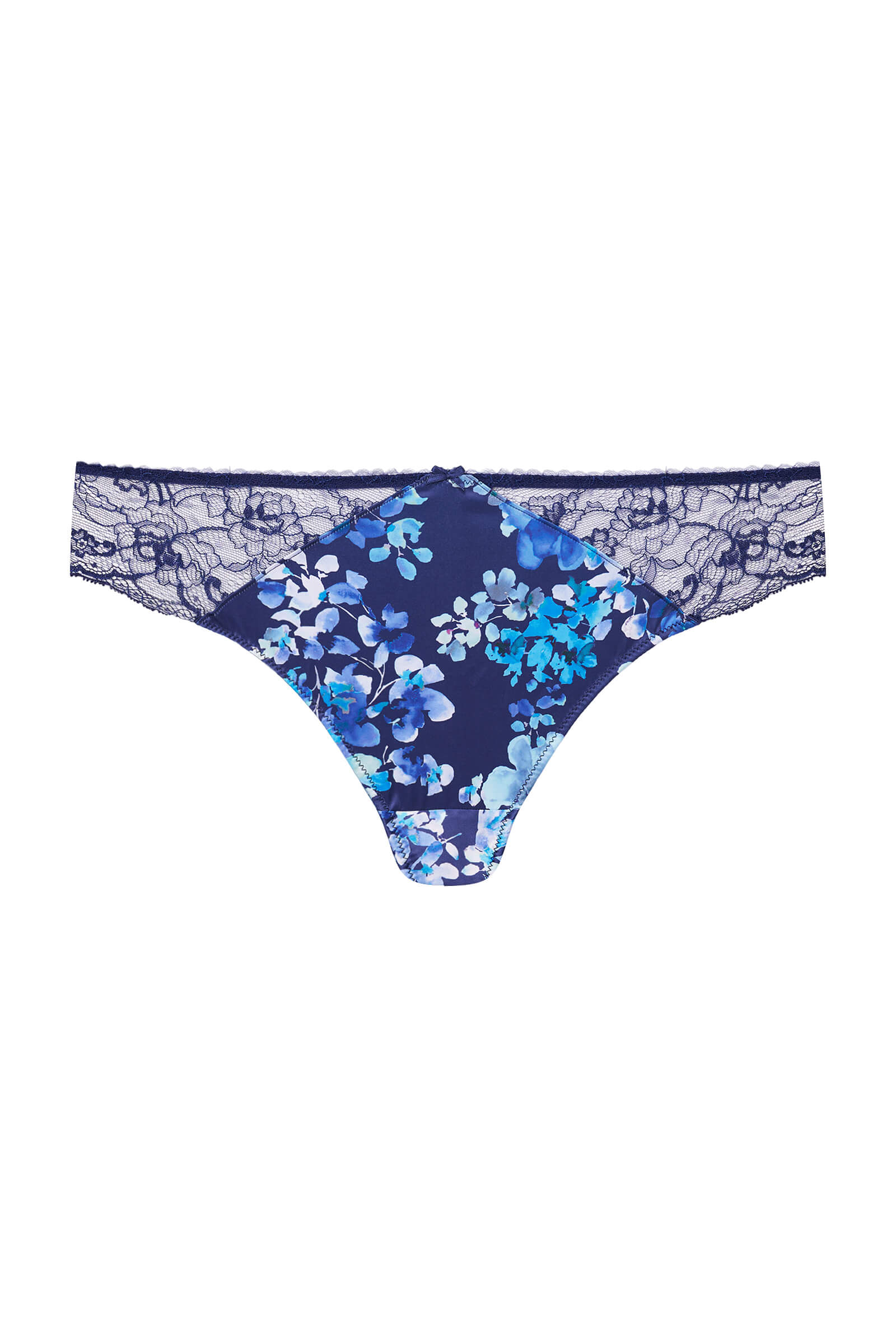 Трусы танга с принтом и кружевом Бренд 