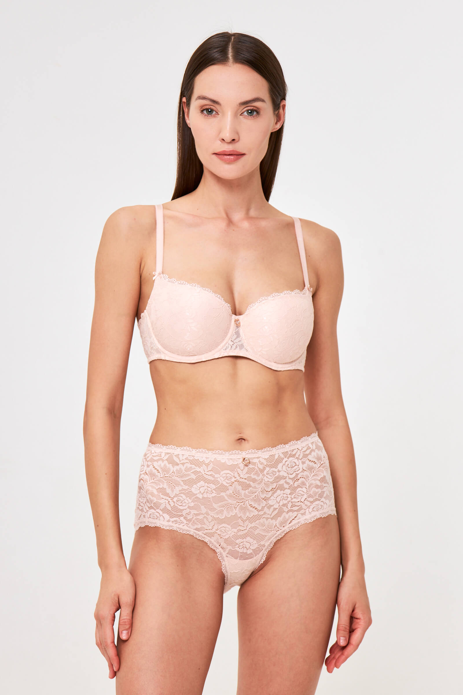 Кружевной бюстгальтер балконет с плотными чашками Бренд  Изображение 4