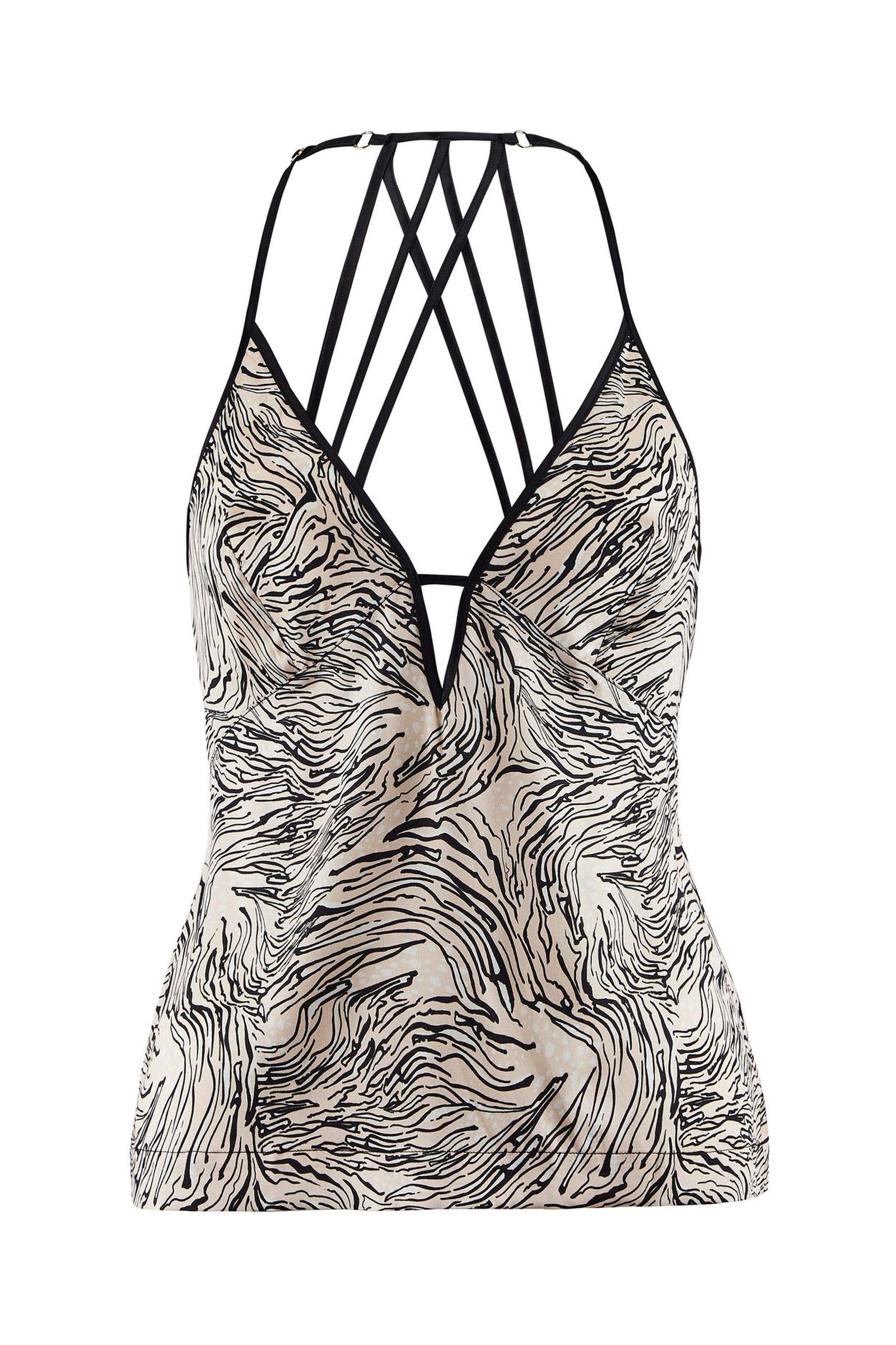 Пижамный топ с анималистичным принтом Бренд 