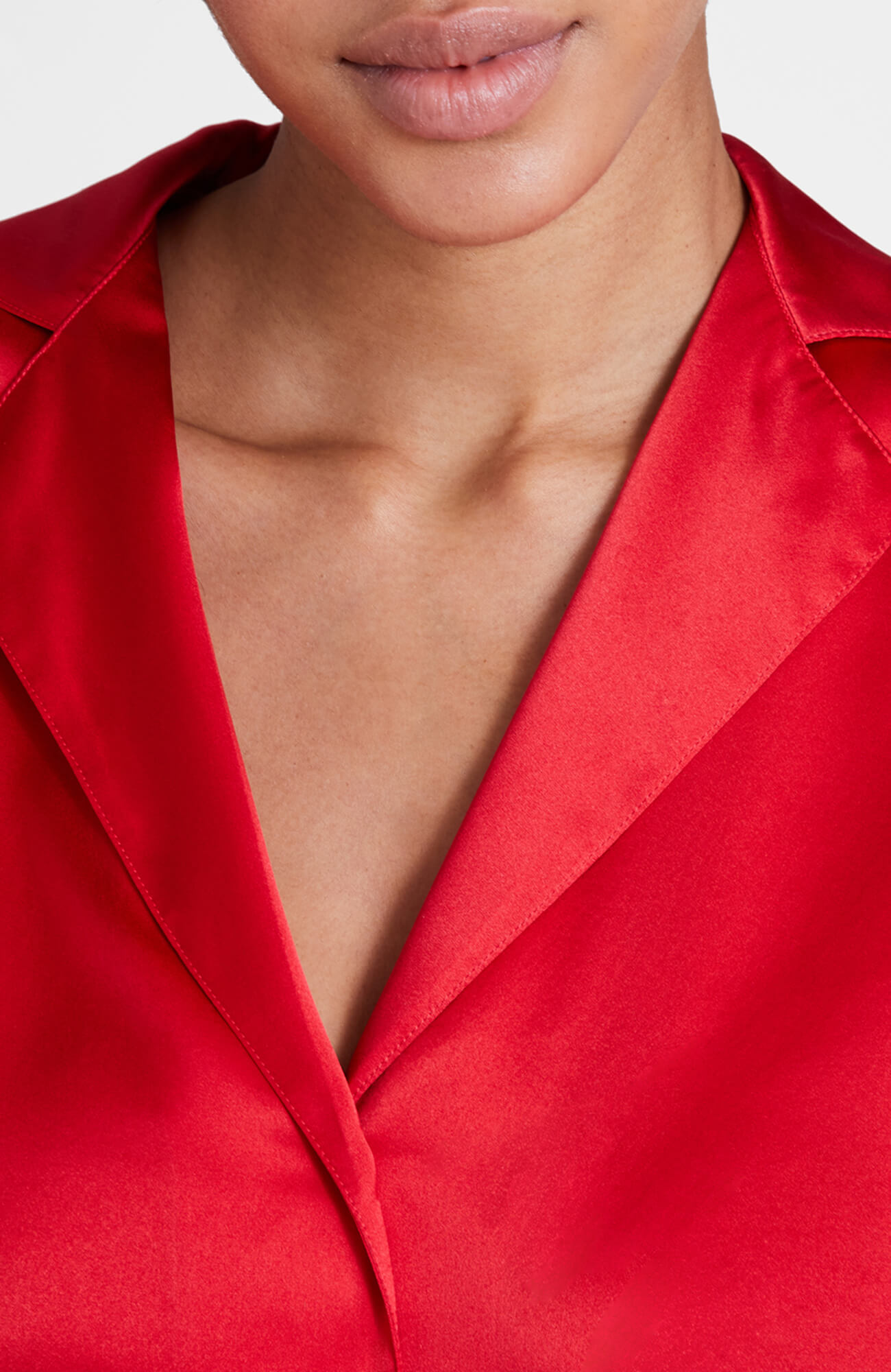 Шелковая пижамная рубашка с английским воротником Бренд  Изображение 6