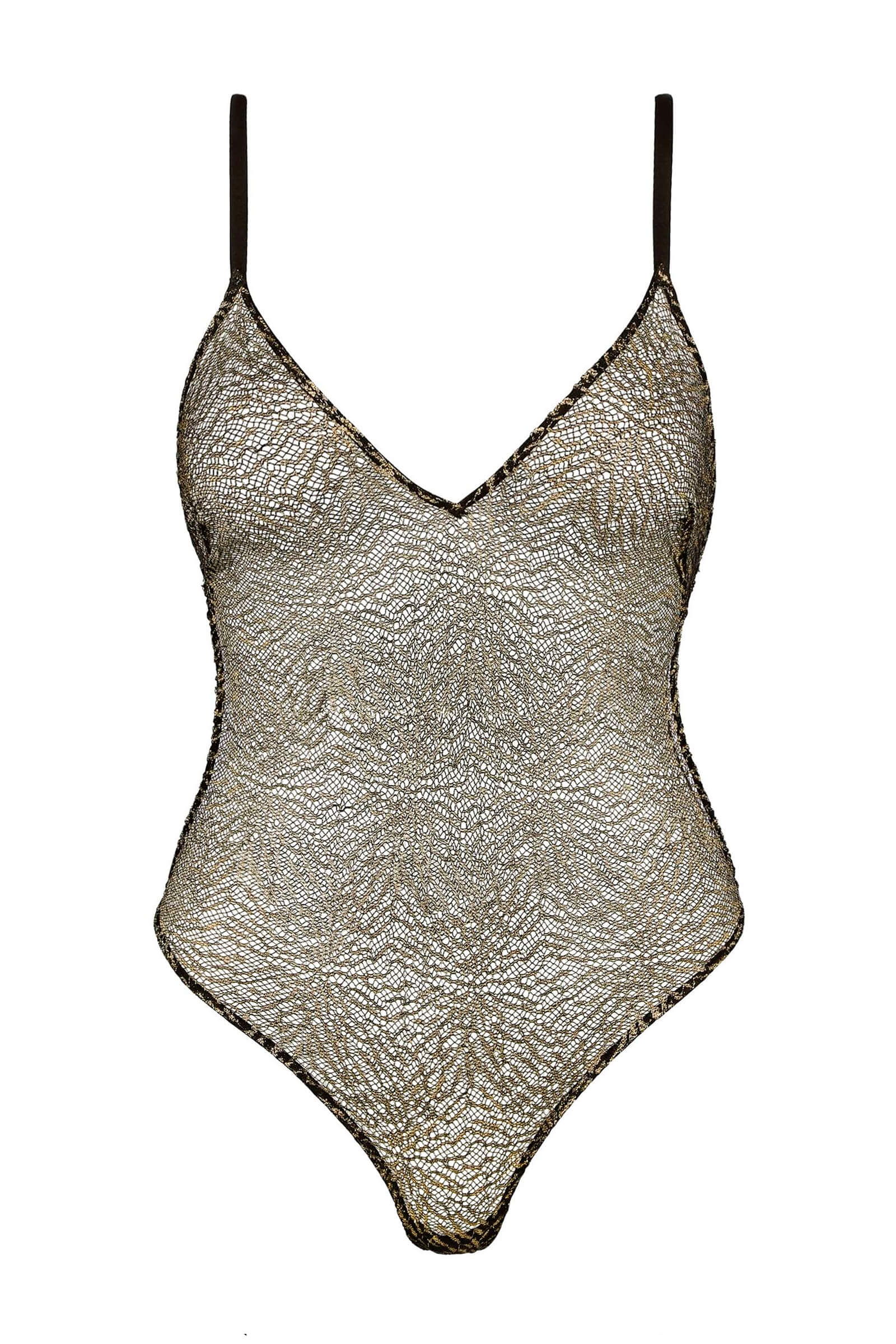 Полупрозрачное боди с люрексом Бренд 