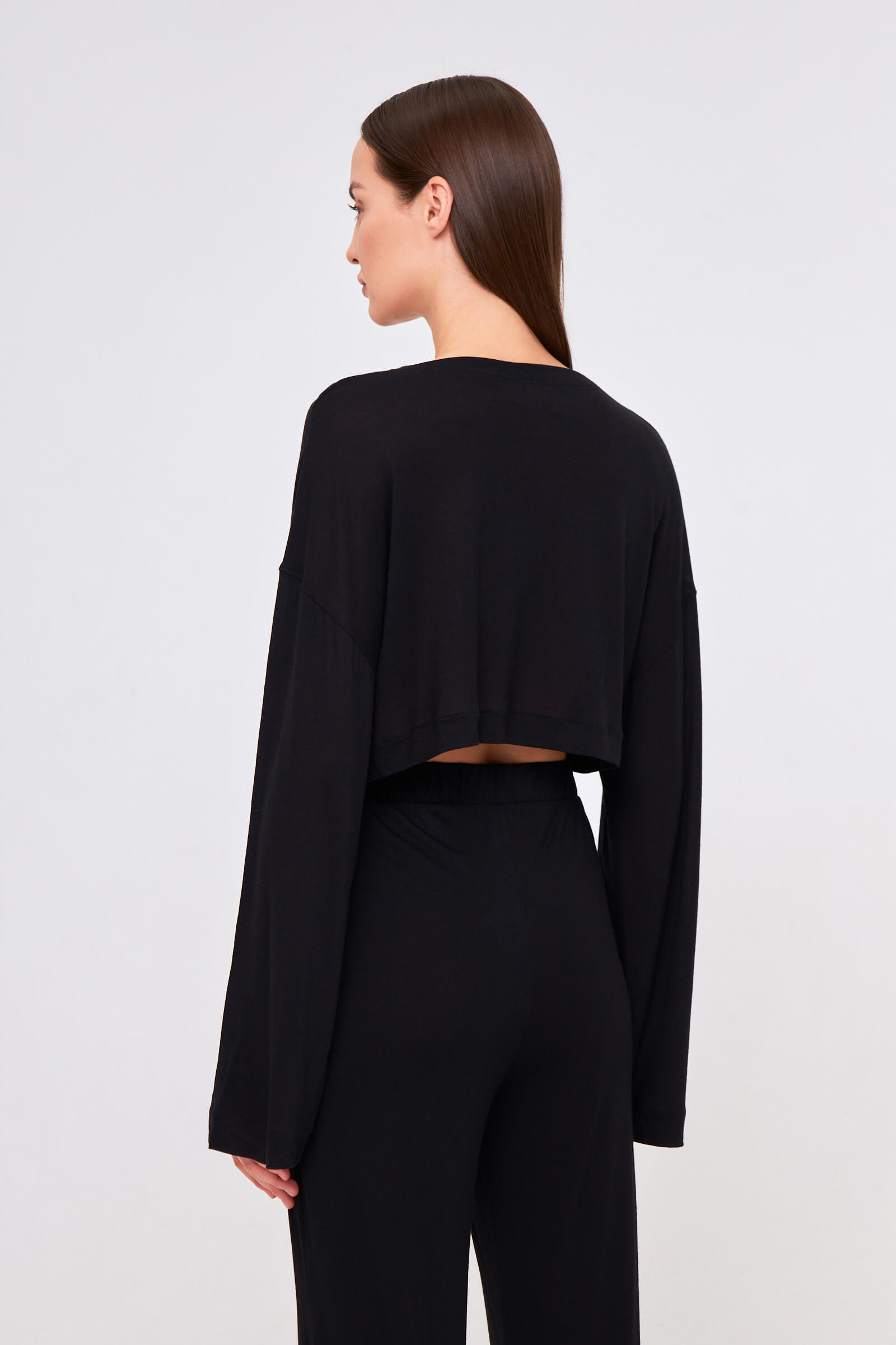 Укороченная блузка с круглым вырезом Бренд  Изображение 3