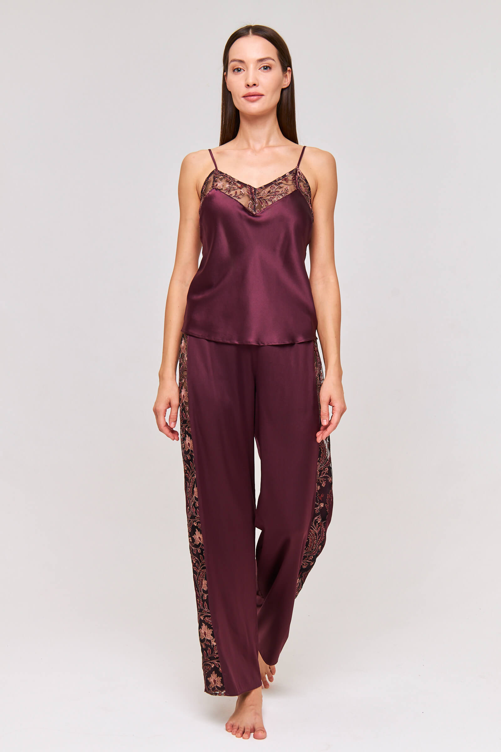 Пижамный топ с V-образным вырезом Бренд  Изображение 4