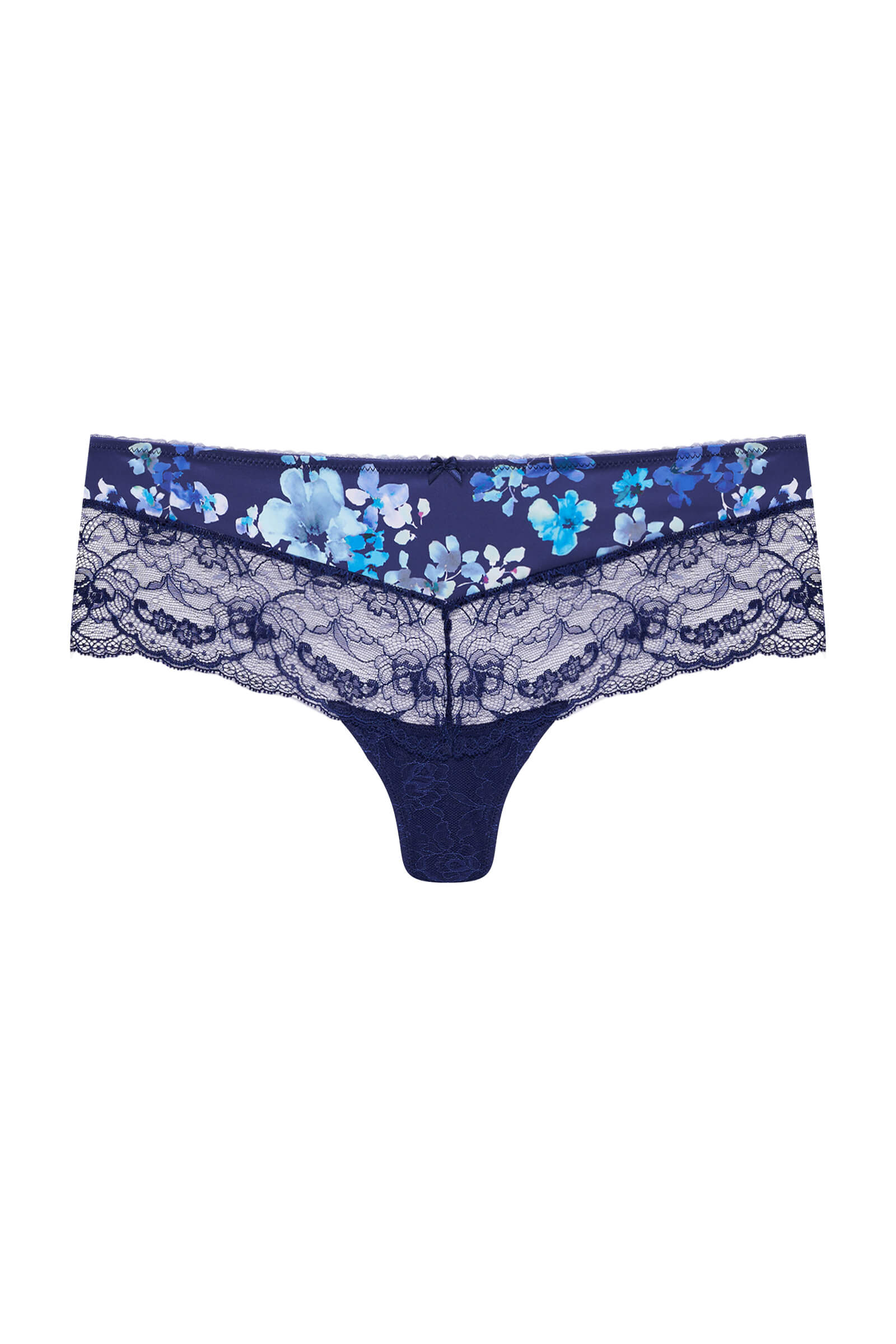 Трусы хипстеры с принтом и кружевом Бренд 