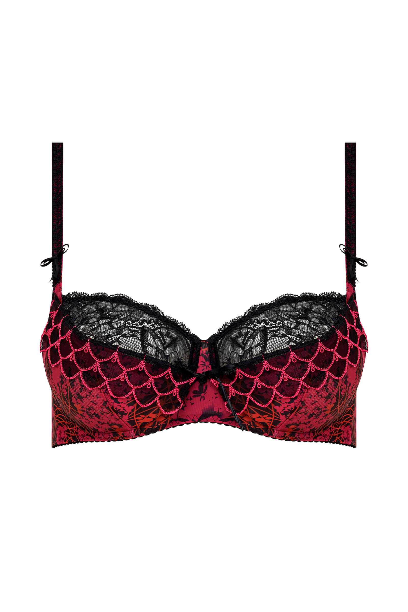 Бюстгальтер балконет с кружевом и вышивкой Бренд 