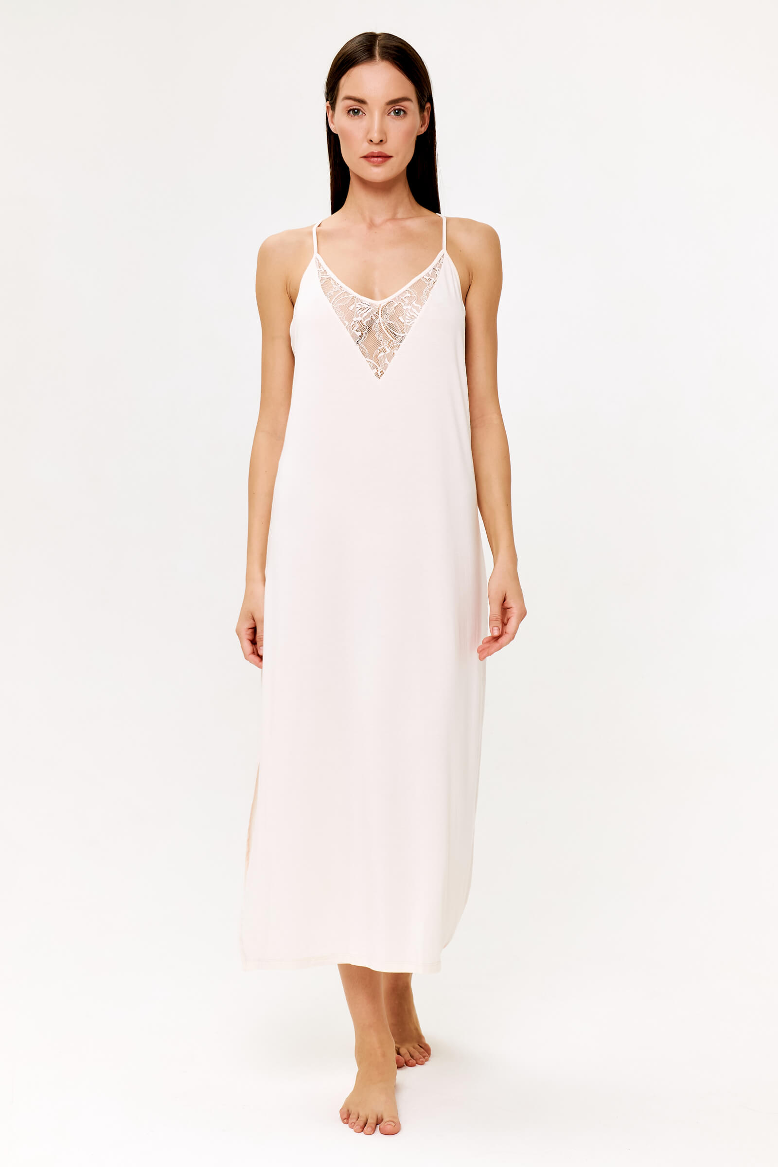 Ночная сорочка из модала с кружевом Бренд 