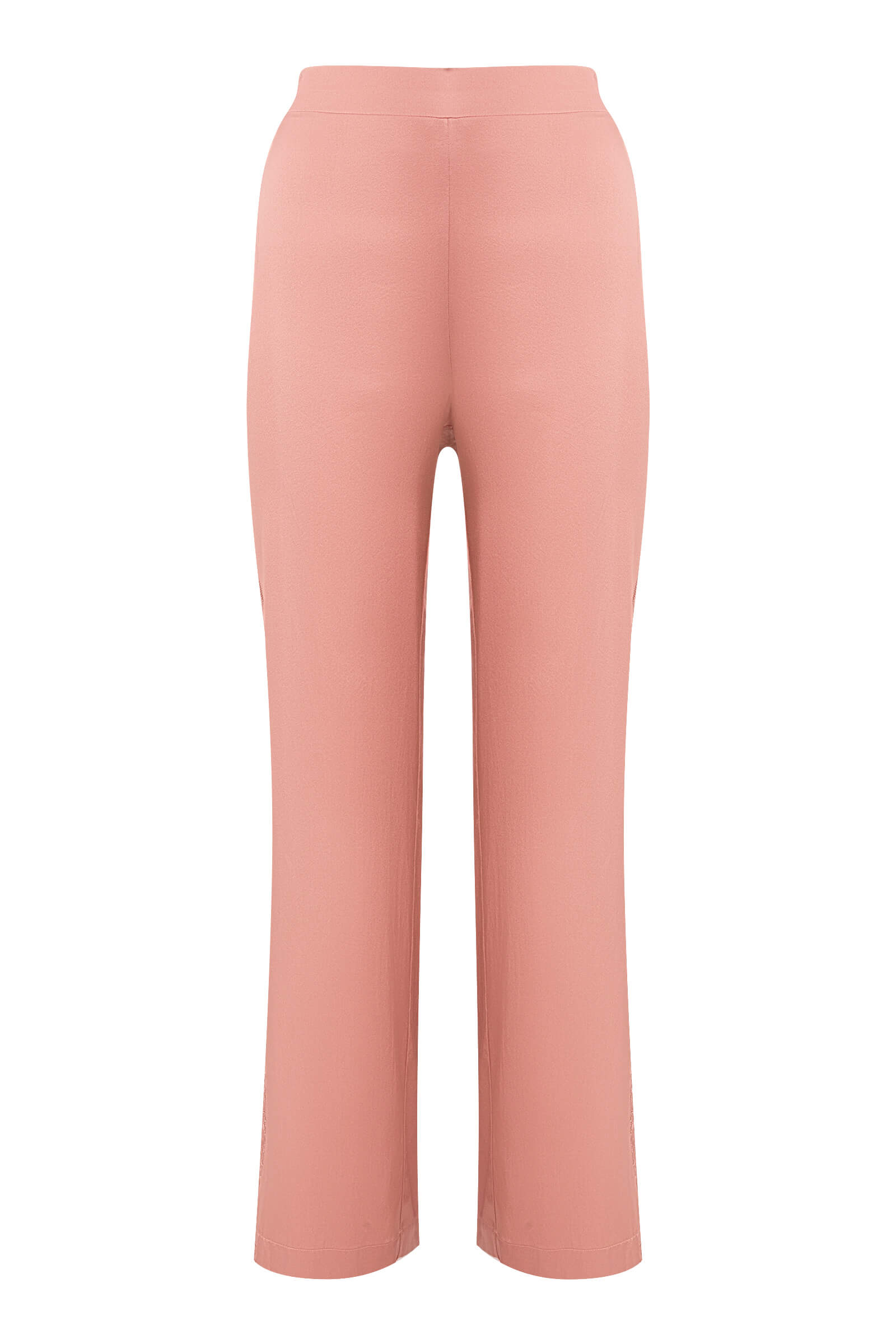 Шелковые пижамные брюки с кружевом Бренд 