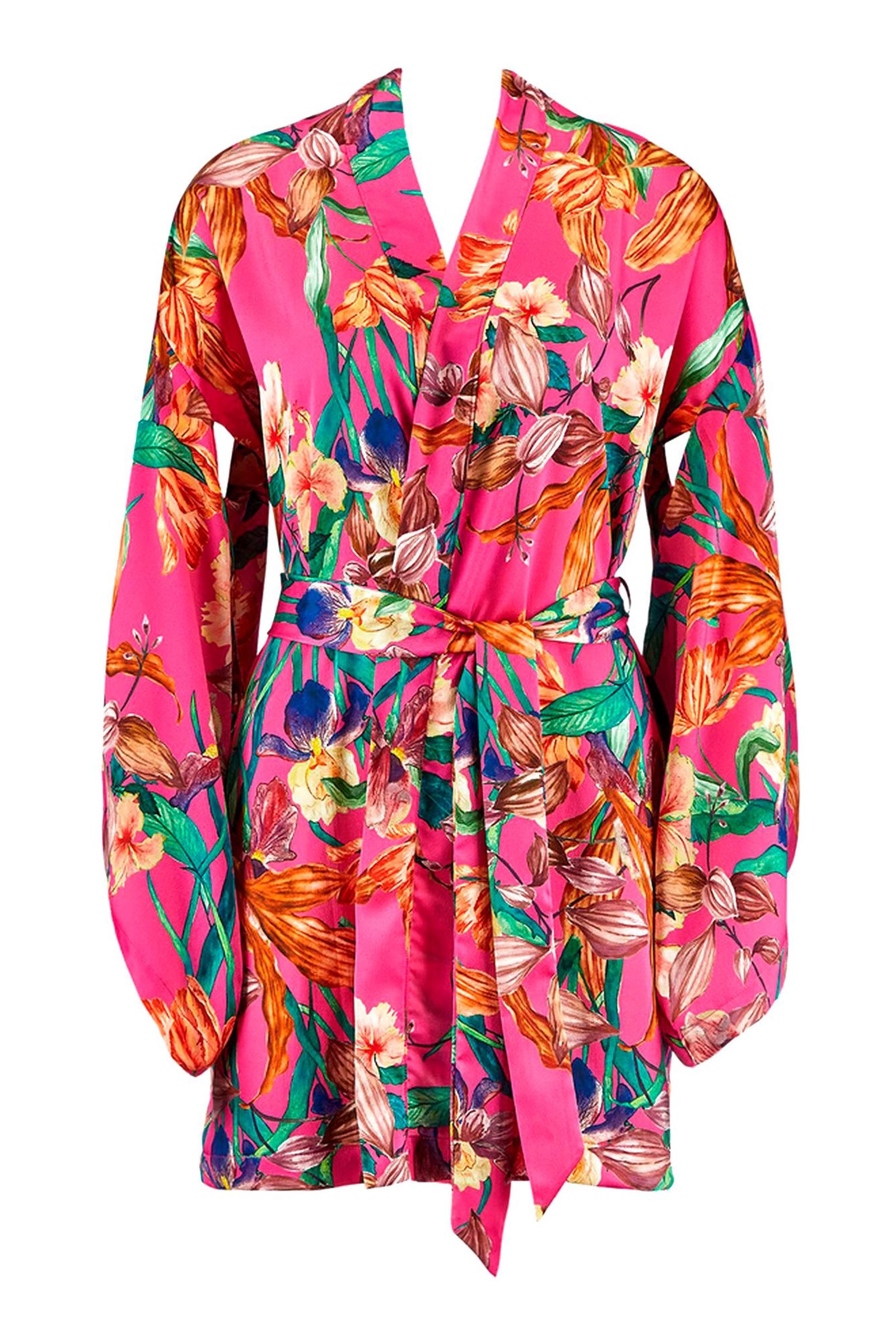 Короткий халат с поясом Бренд 