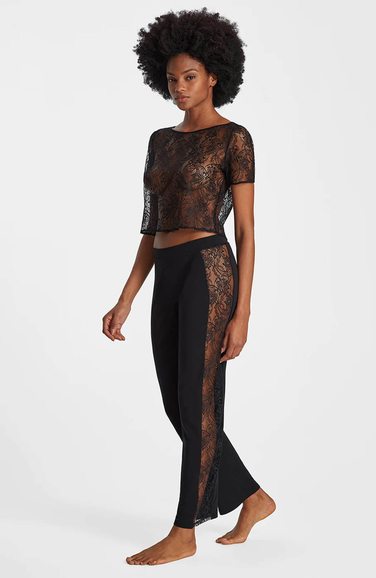 Кружевная пижамная блузка с вырезом-лодочкой Бренд  Изображение 4