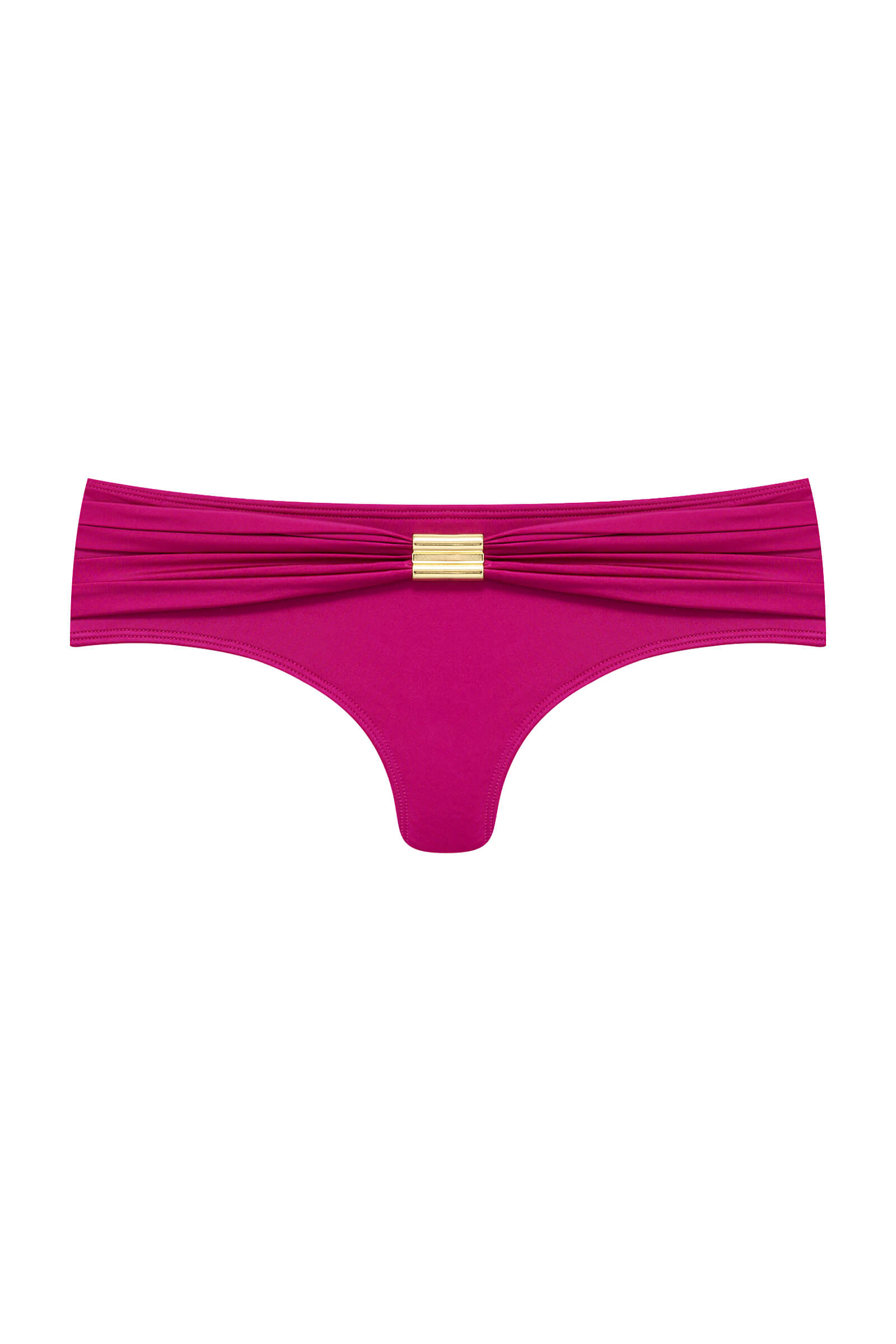 Плавки с драпировками и золотистым украшением Бренд 