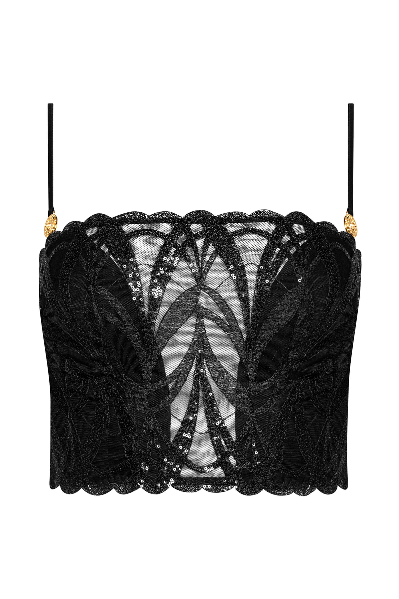 Бюстье с вышивкой с пайетками Бренд 