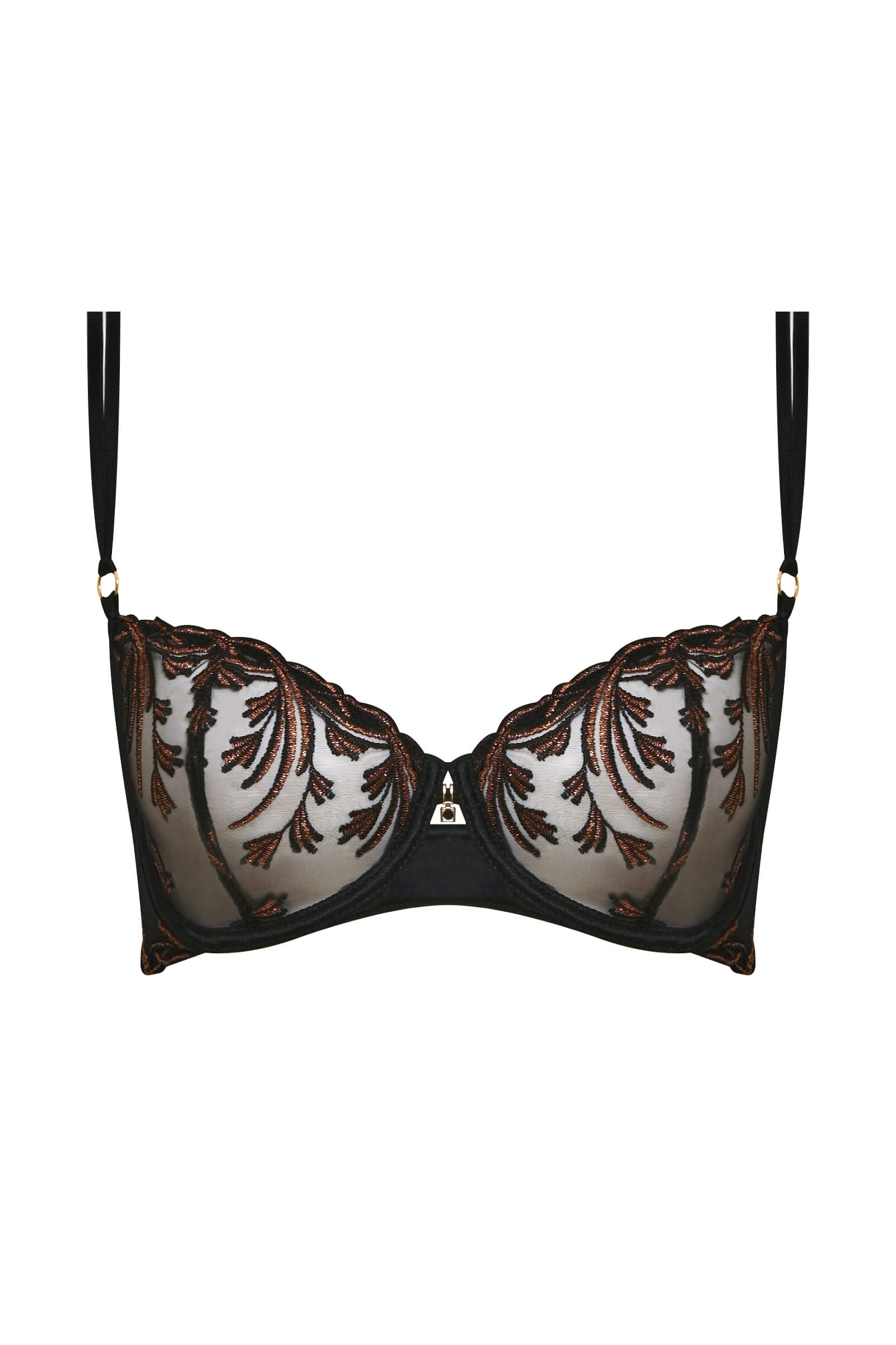 Бюстгальтер деми на косточках с вышивкой Бренд 