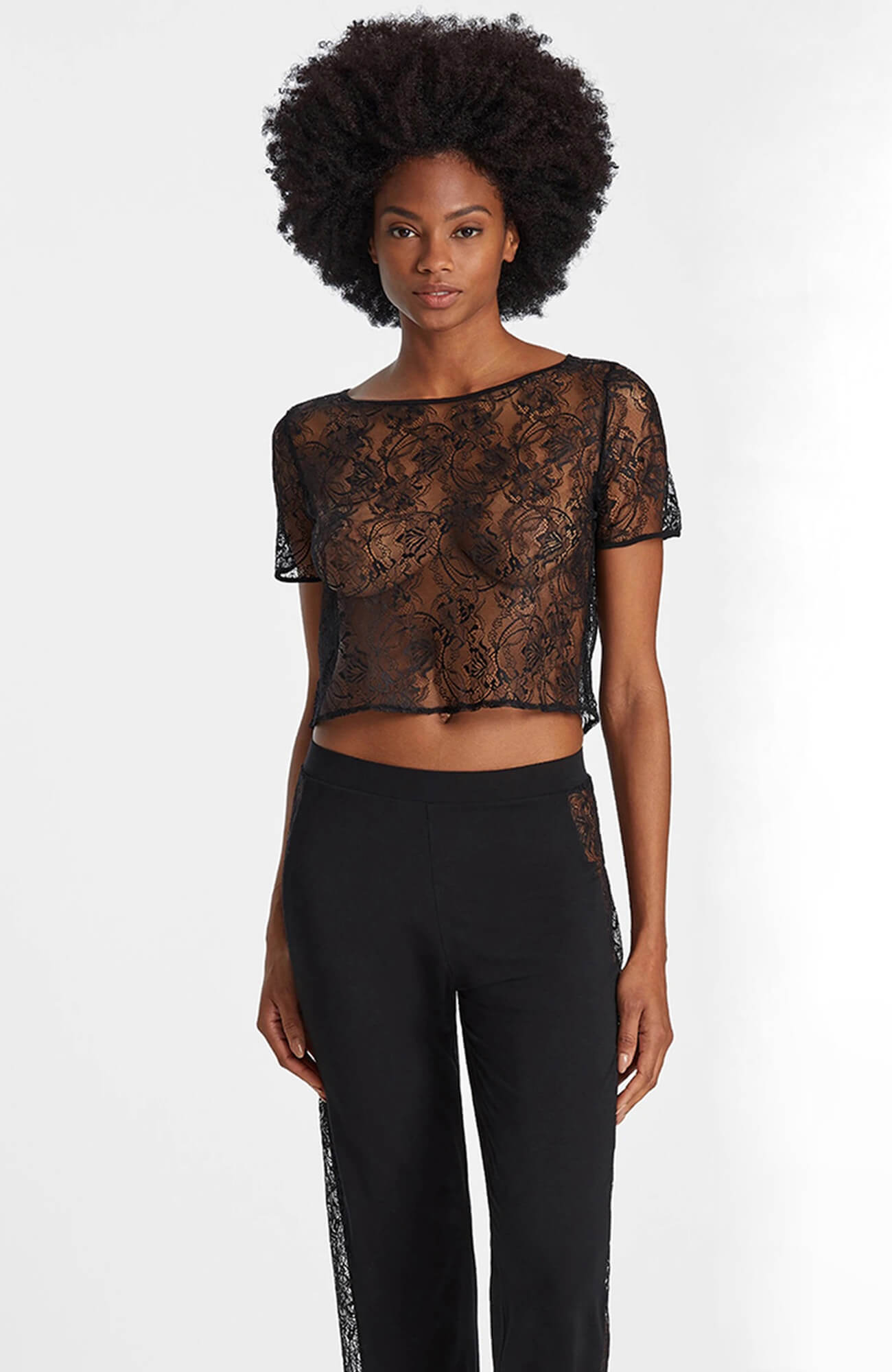 Кружевная пижамная блузка с вырезом-лодочкой Бренд  Изображение 7