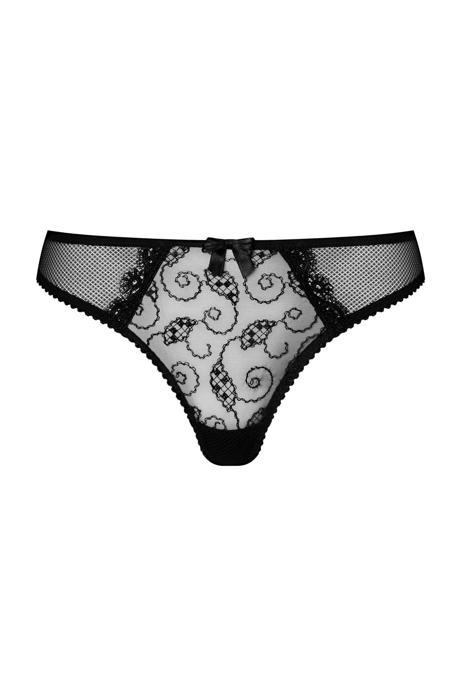 Трусы стринги из тюля с вышивкой Бренд 
