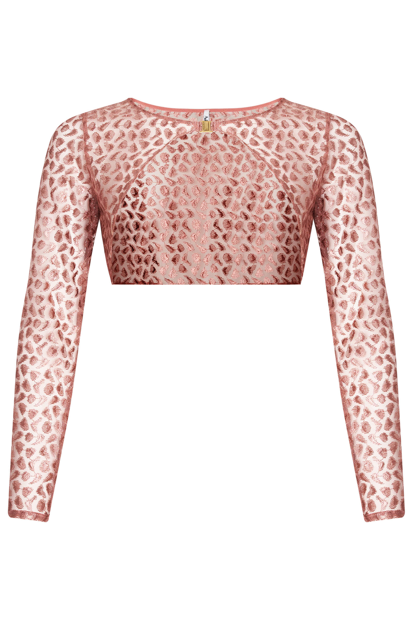 Короткая блузка с анималистичной вышивкой Бренд 