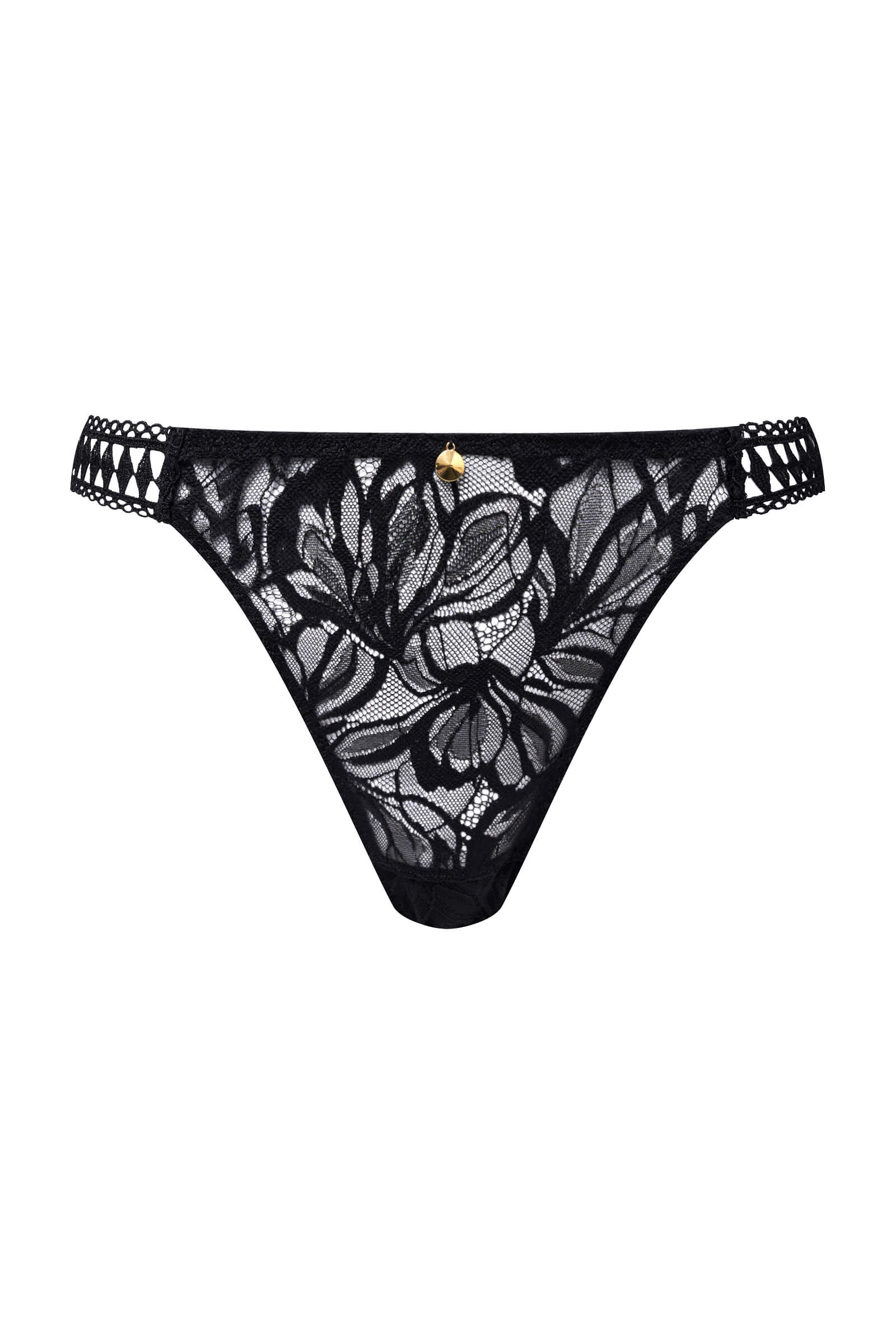 Кружевные трусы бразилиана со стрепами на спинке Бренд 