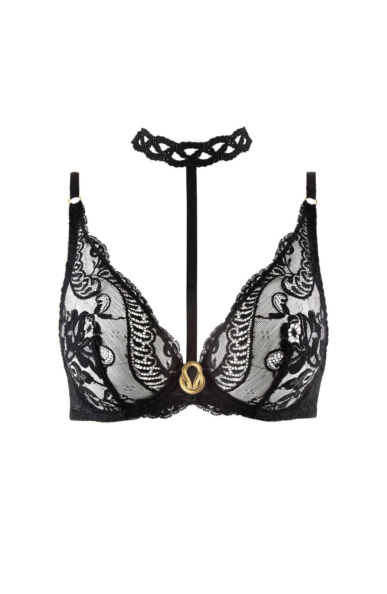 Кружевной бюстгальтер со съемным воротником Бренд 