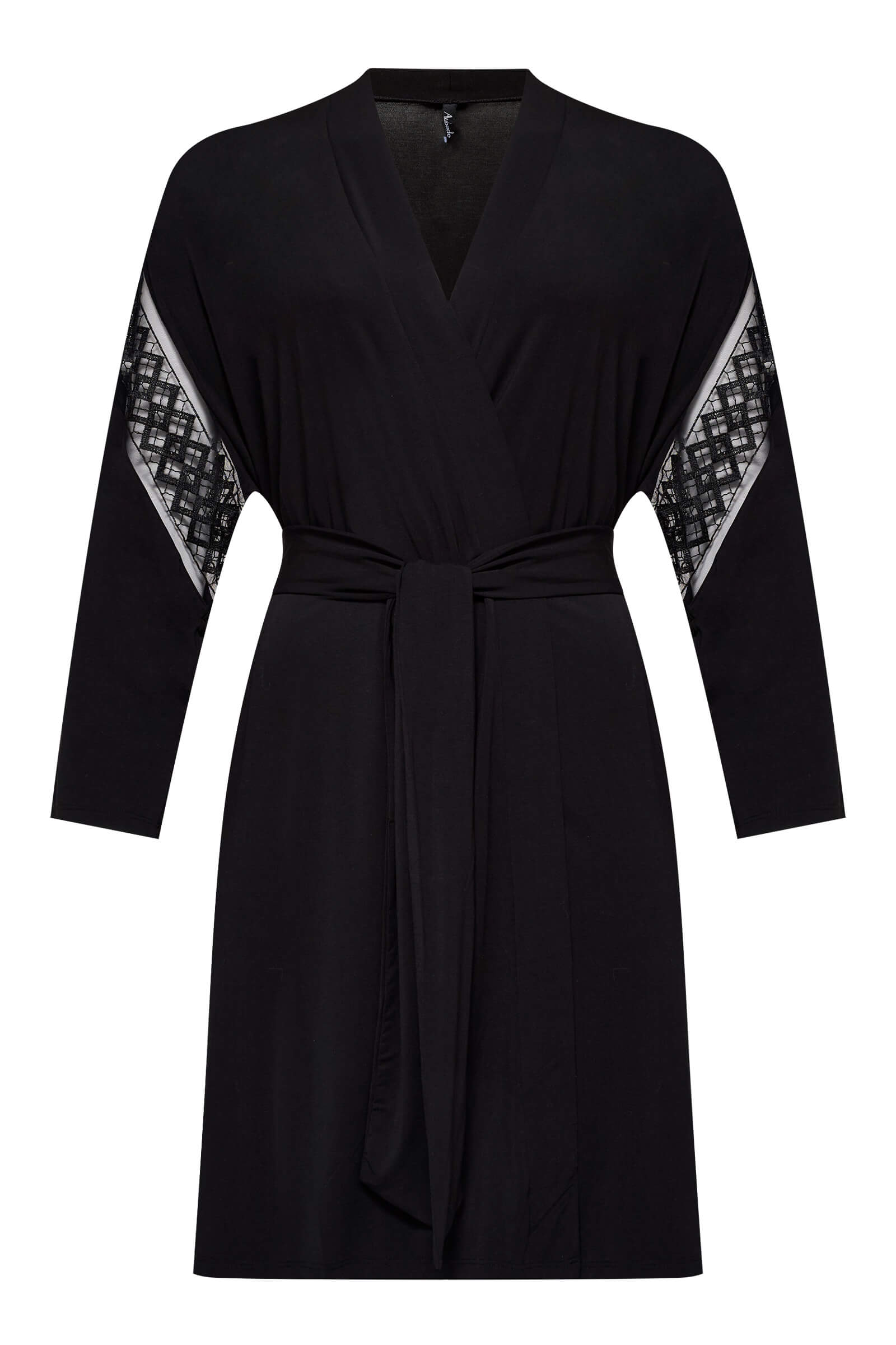 Халат из модала с декоративными вставками Бренд 