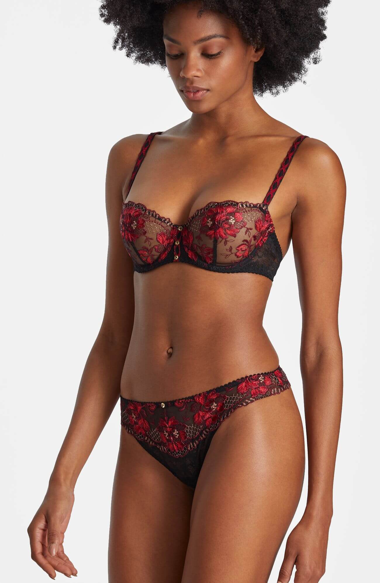 Трусы стринги с цветочной вышивкой Бренд  Изображение 5