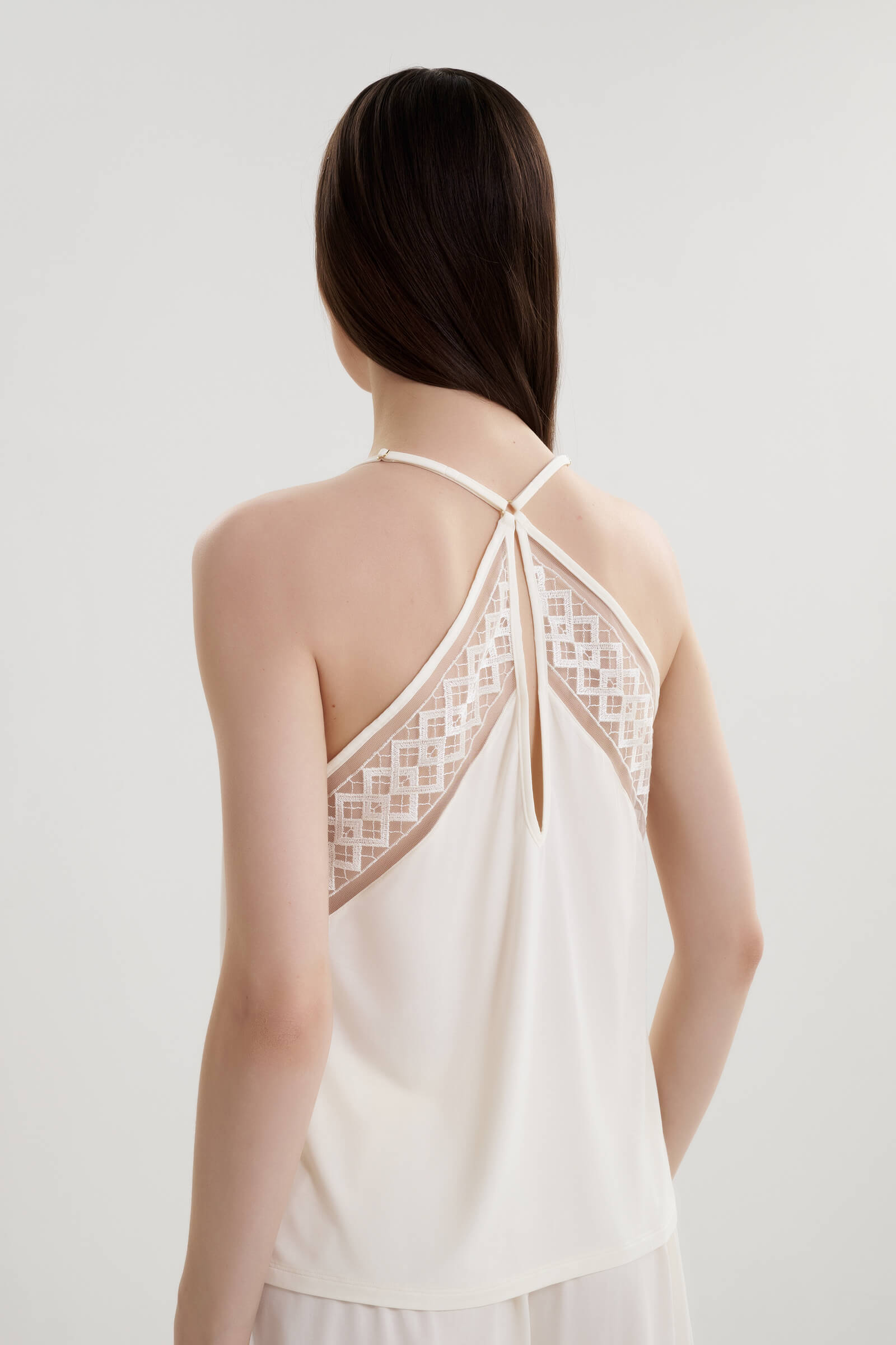 Пижамный топ из мягкого модала с вышивкой Бренд  Изображение 3