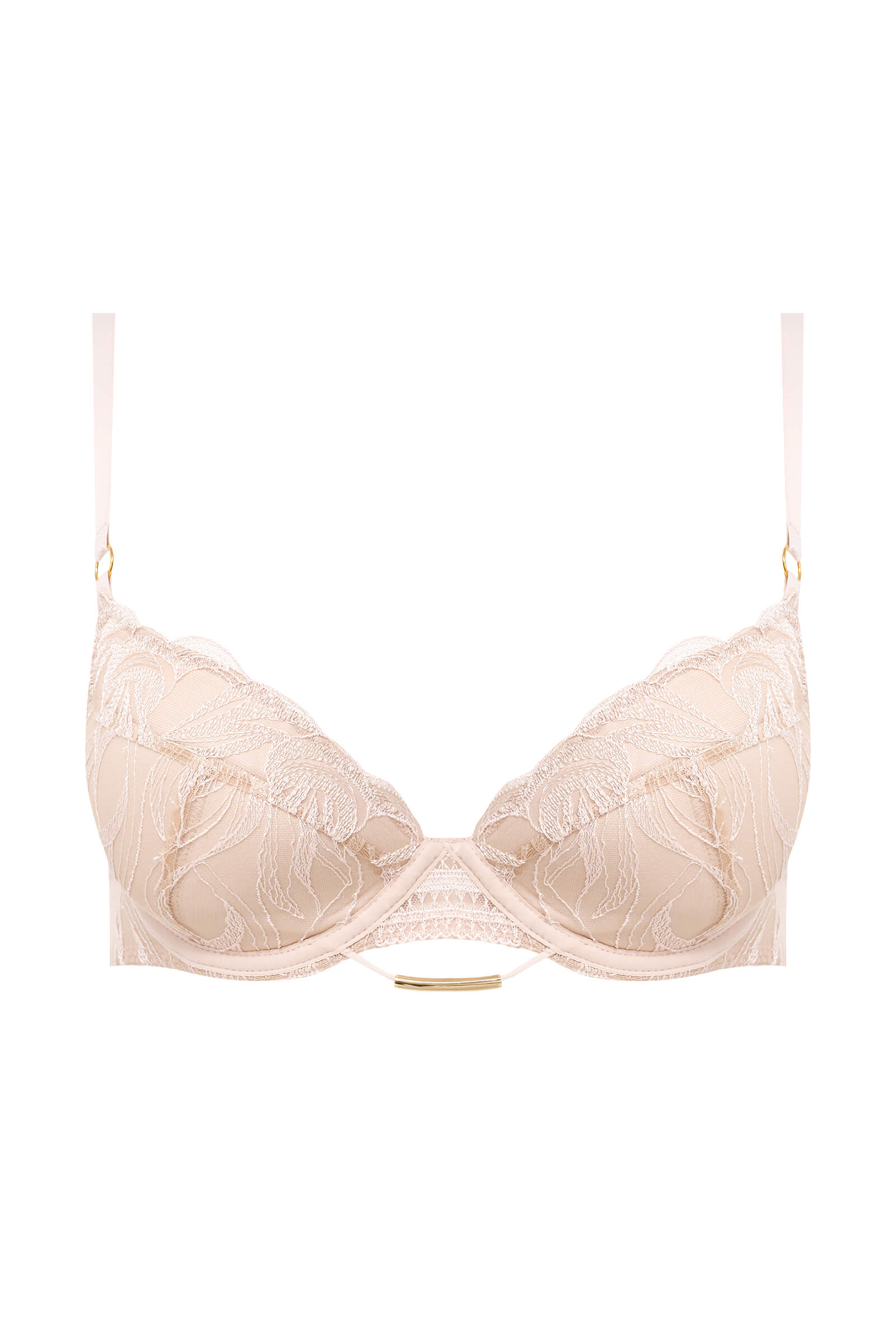 Бюстгальтер с вышивкой и золотым украшением Бренд 