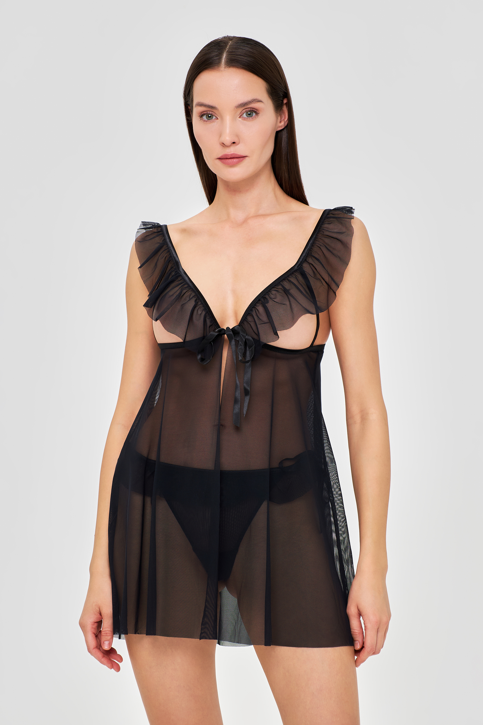 Ночная сорочка и трусы с оборками Бренд 