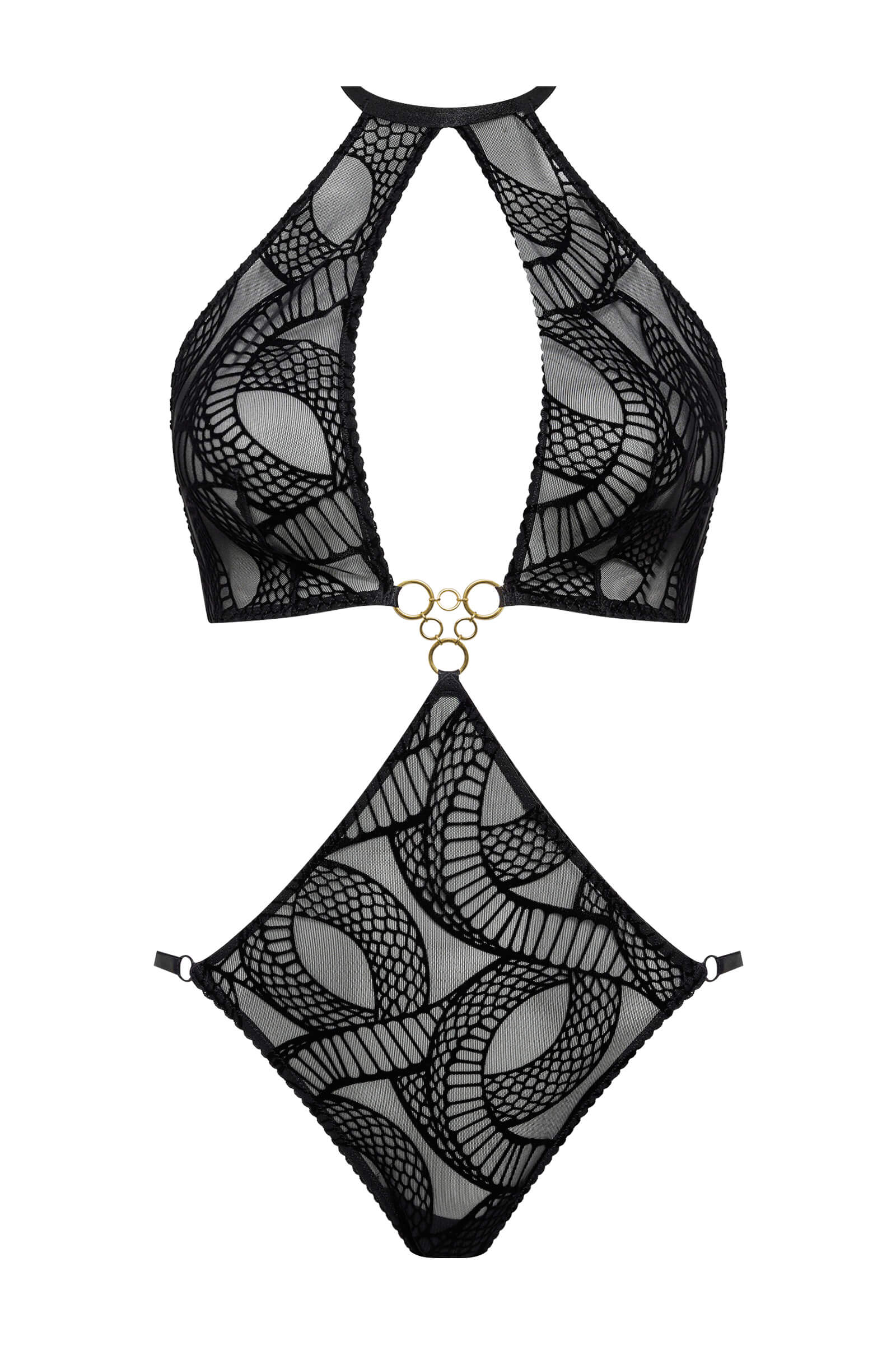 Боди из тюля со змеиным узором Бренд 