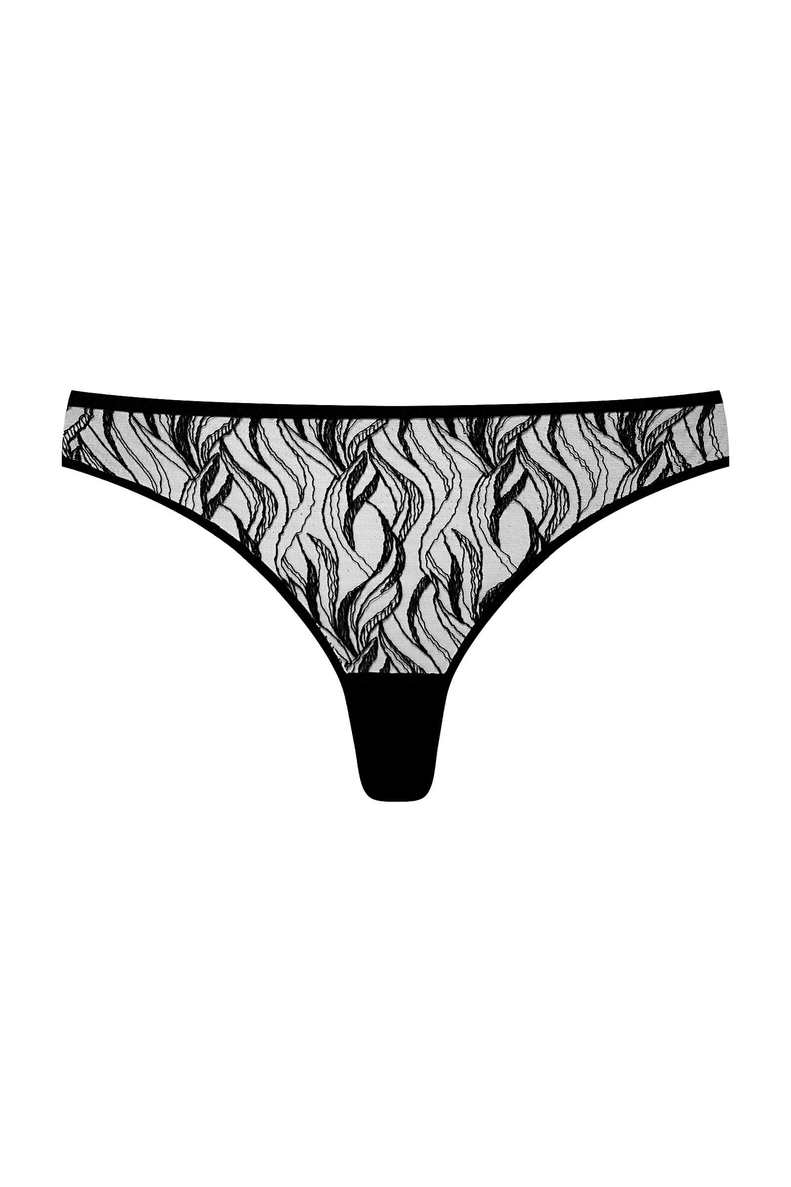 Полупрозрачные трусы слипы с вышивкой Бренд 