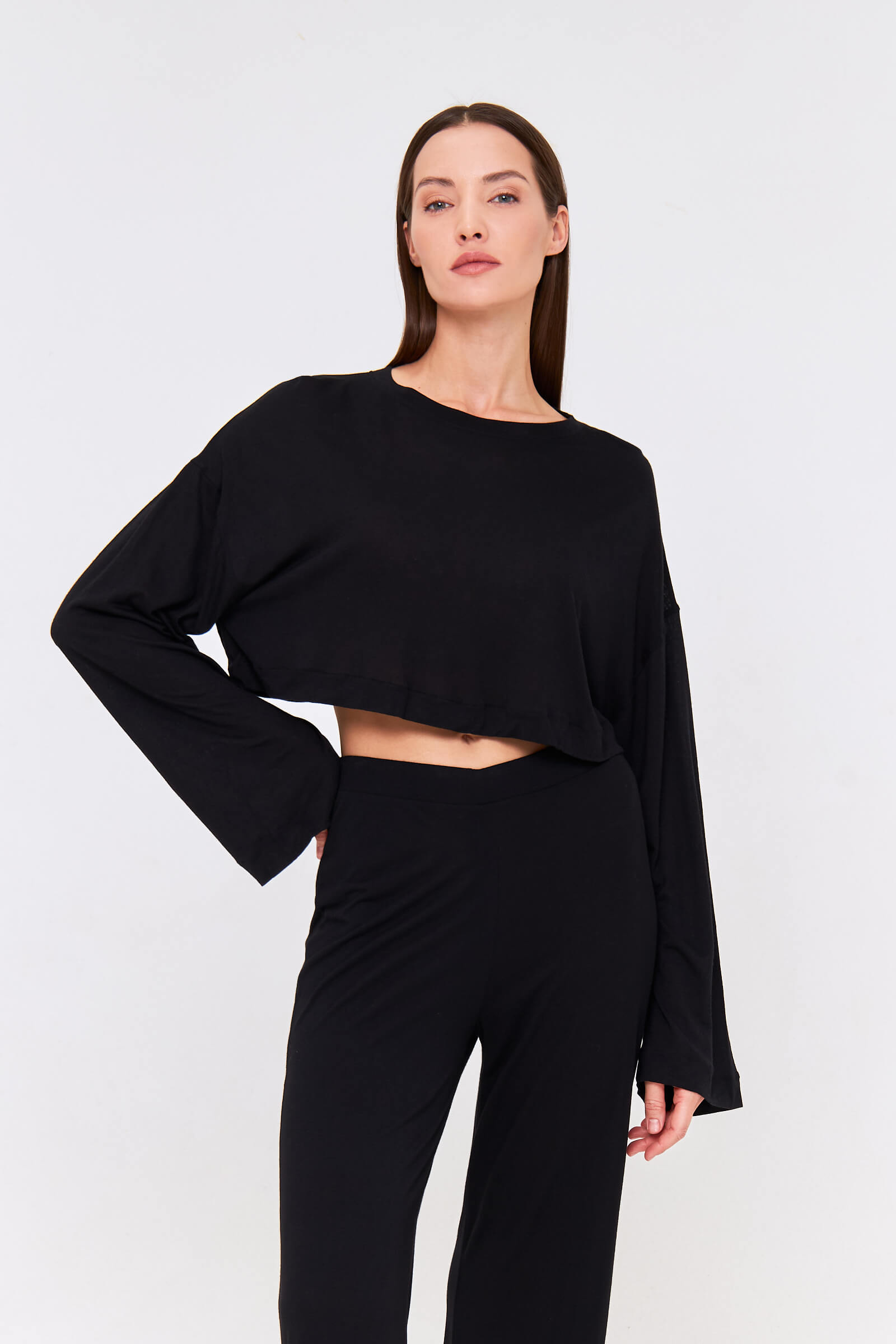 Укороченная блузка с круглым вырезом Бренд  Изображение 6