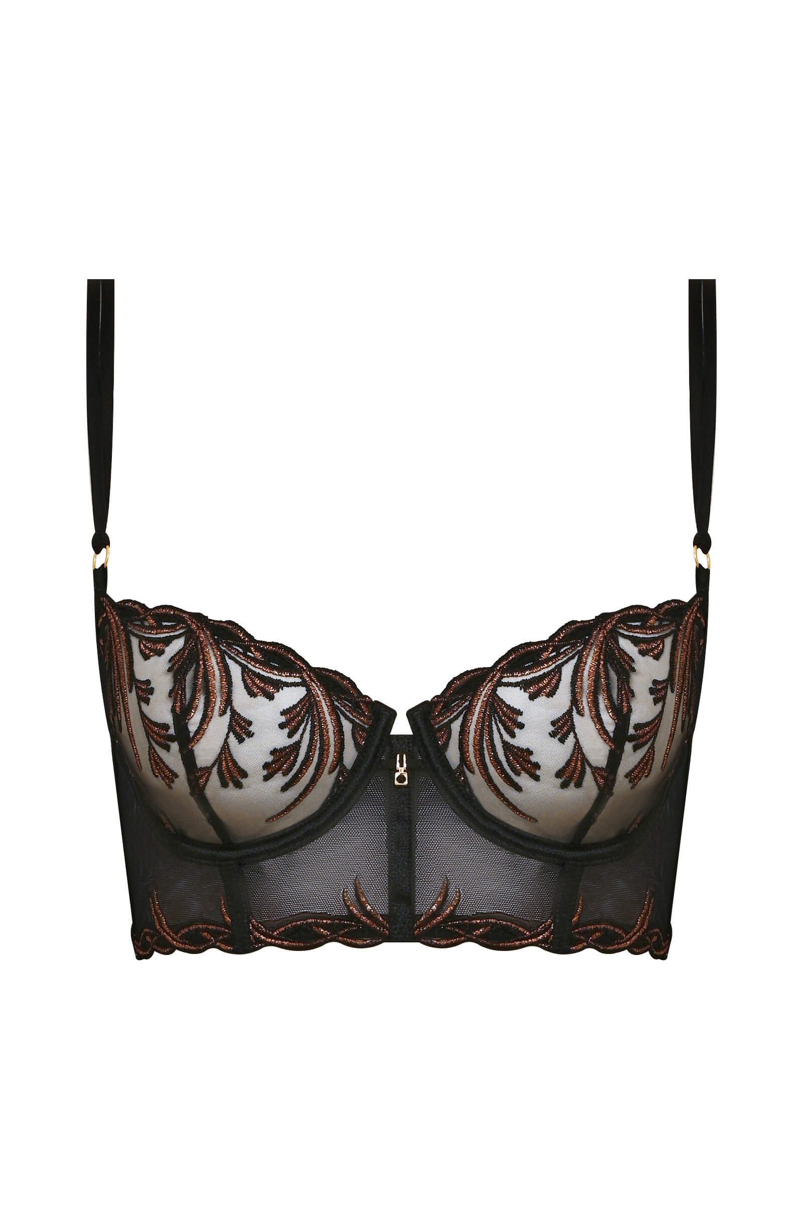 Бюстье на косточках с вышивкой Бренд 