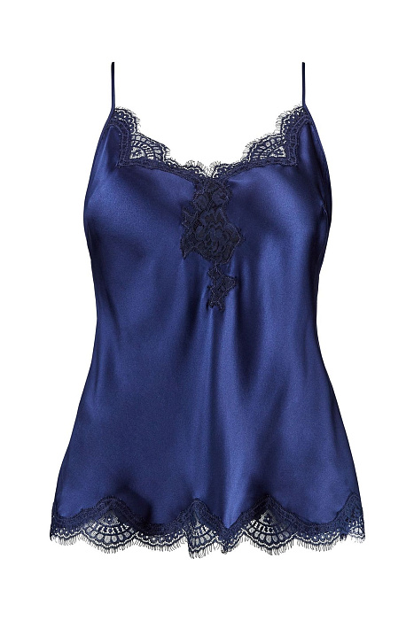 Пижамный шелковый топ с V-образным вырезом Бренд 